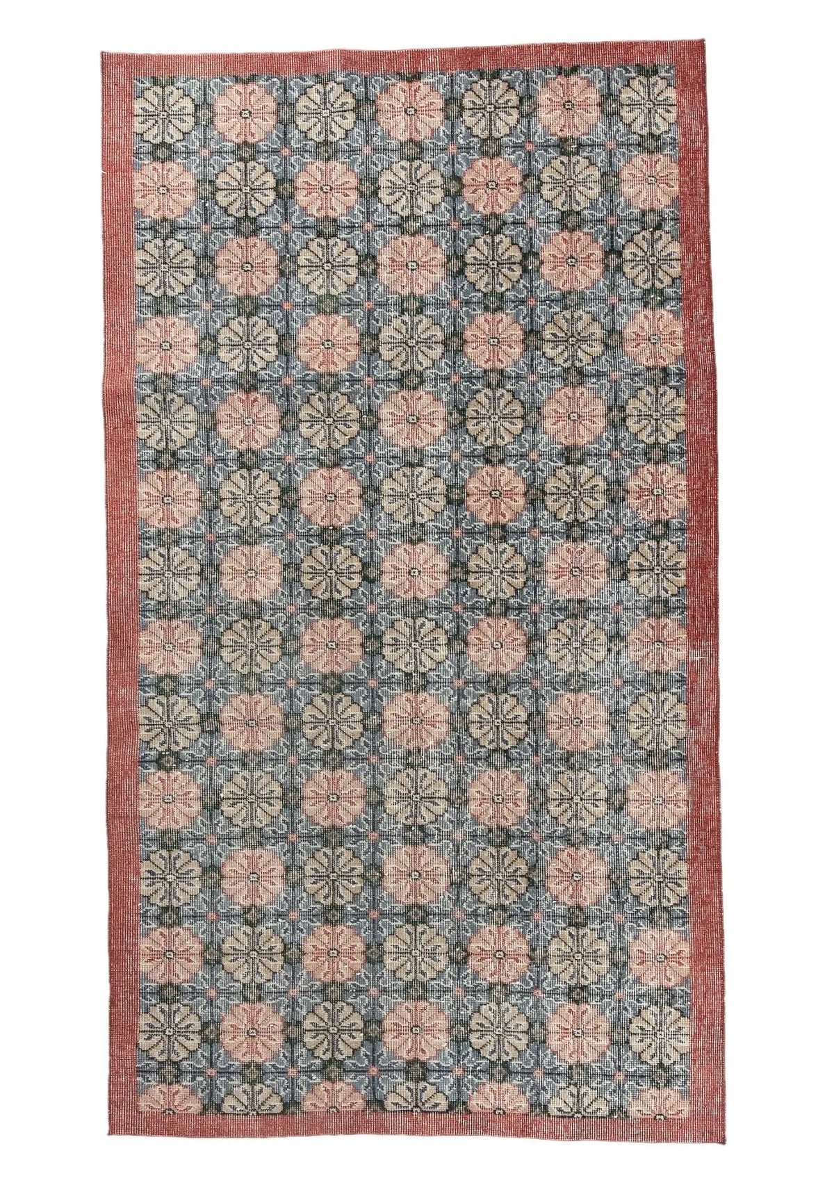 Raya - Vintage Blue Antique Washed Rug - kudenrugs