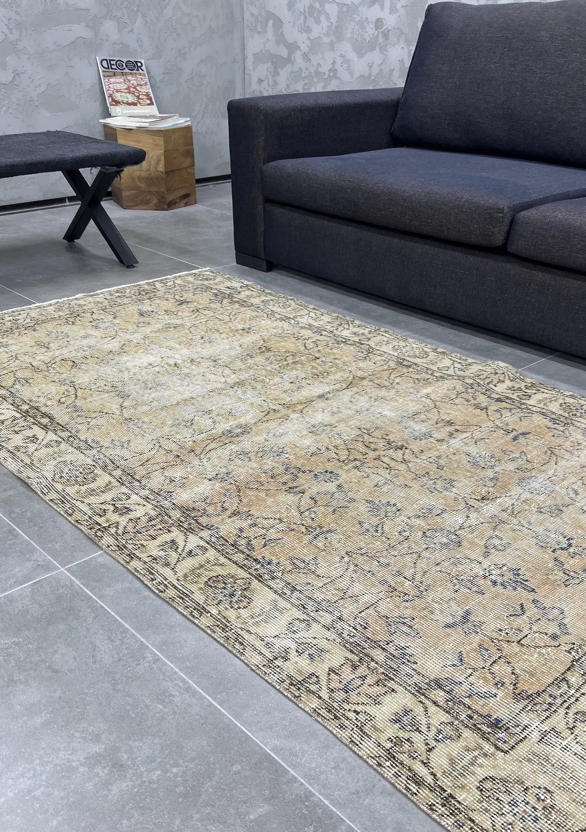 Oaklee - Vintage Orange Antique Washed Rug - kudenrugs