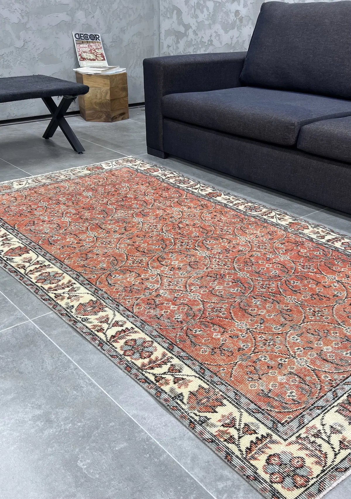 Ophelia - Vintage Red Antique Washed Rug - kudenrugs