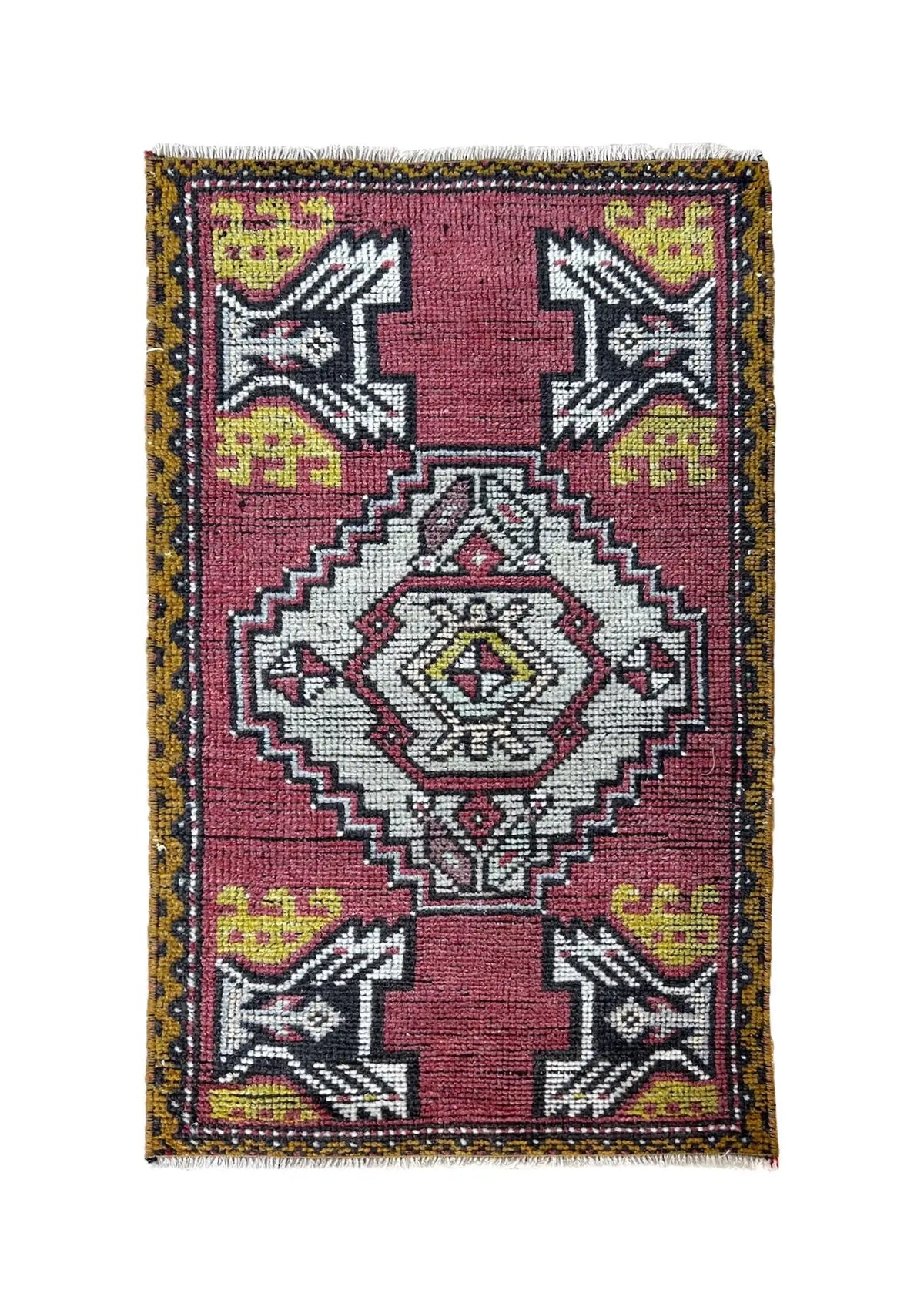 Paavana - Vintage Mini Pink Area Rug - kudenrugs