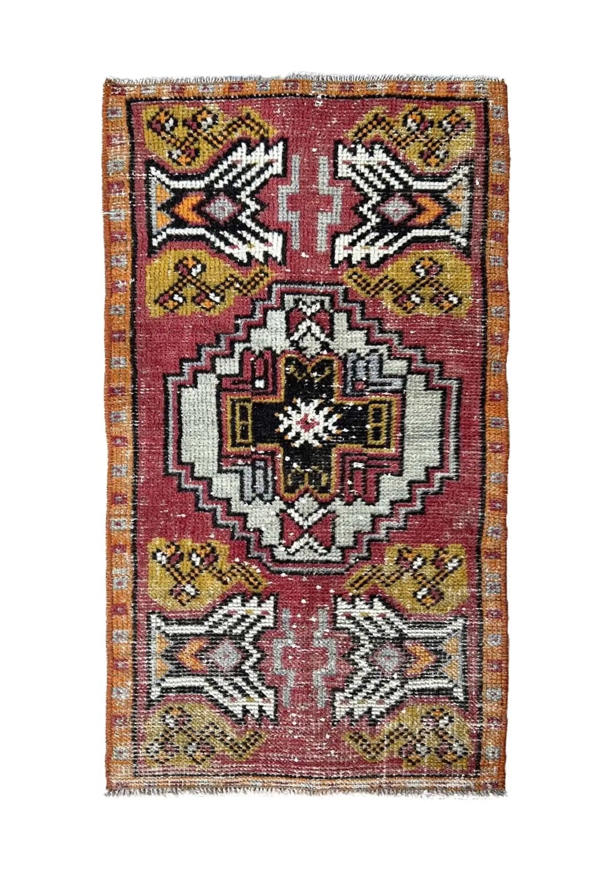 Palakika - Vintage Mini Pink Area Rug - kudenrugs
