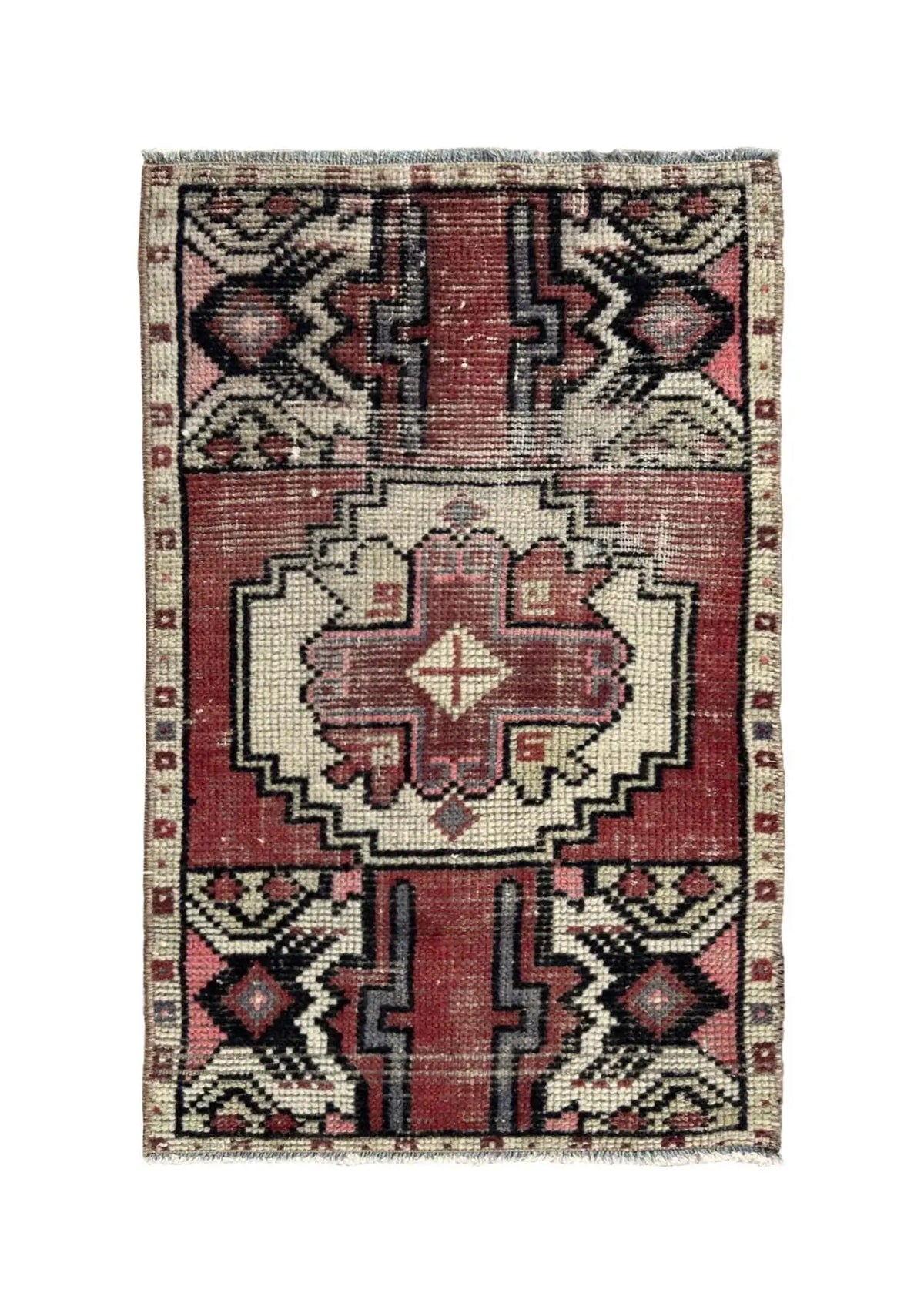 Panfila - Vintage Mini Red Area Rug - kudenrugs