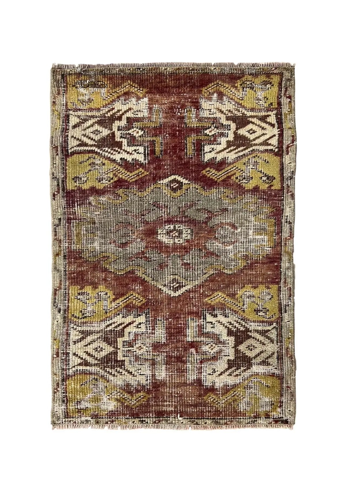 Parrish - Vintage Mini Red Area Rug - kudenrugs