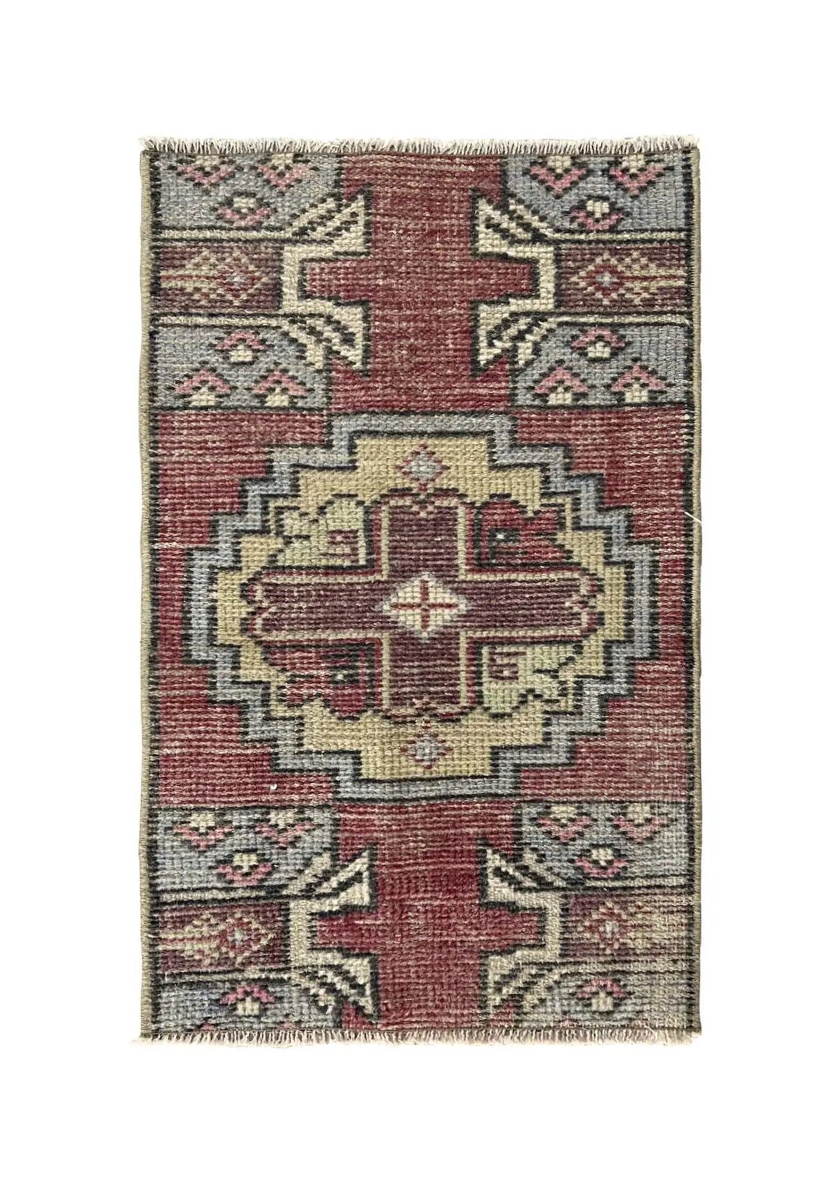 Parvani - Vintage Mini Pink Area Rug - kudenrugs