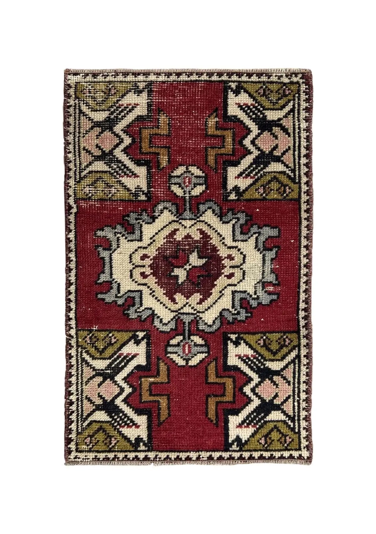 Patreece - Vintage Mini Red Area Rug - kudenrugs