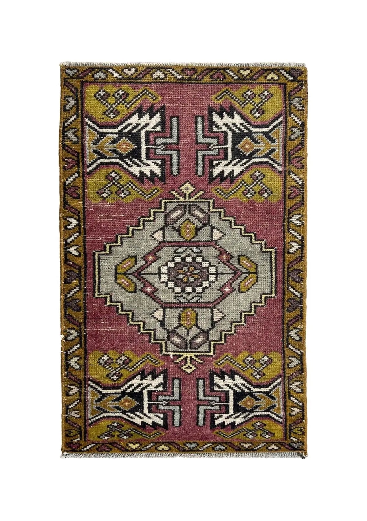Patrica - Vintage Mini Pink Area Rug - kudenrugs