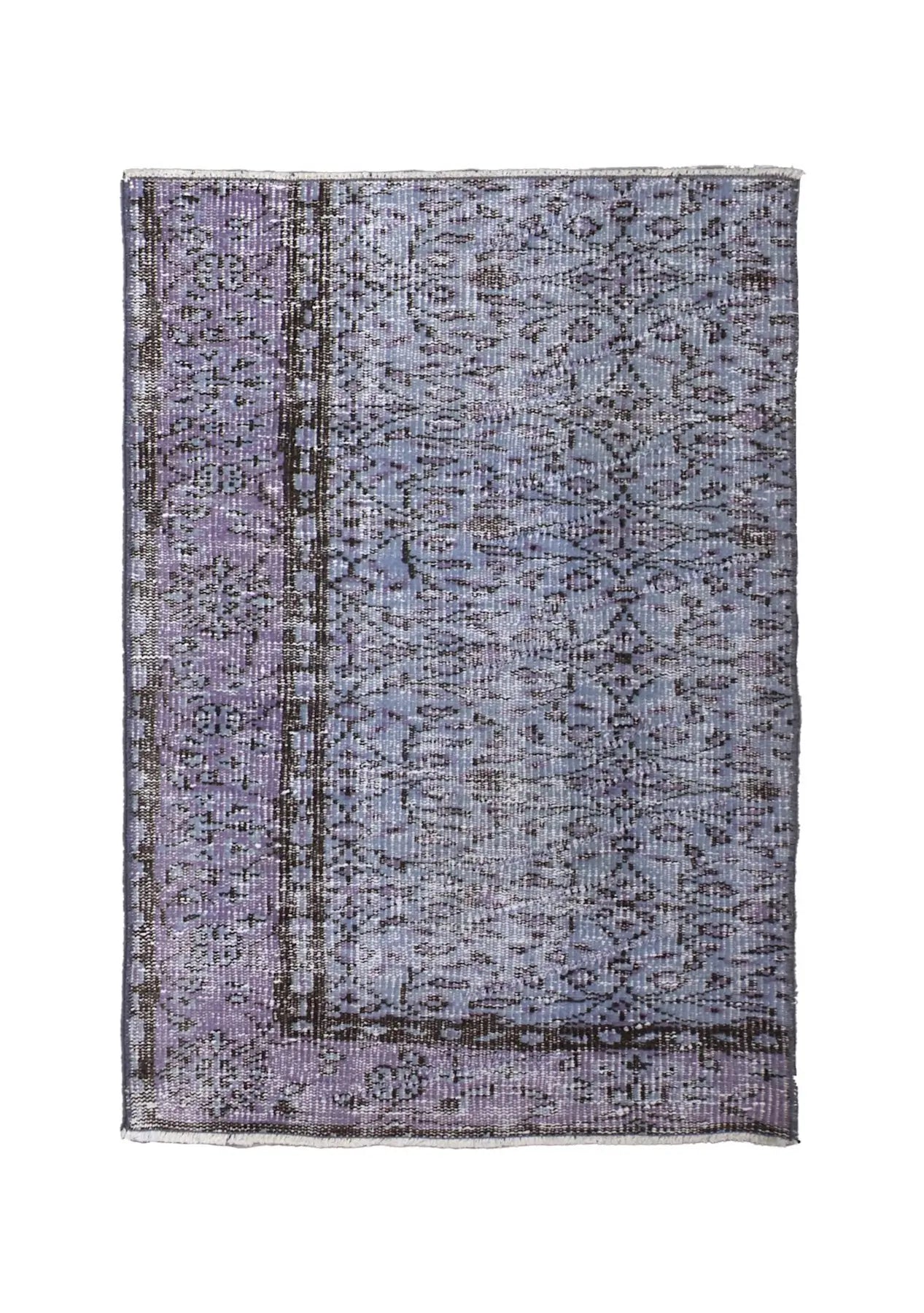 Payton - Vintage Blue Overdyed Rug - kudenrugs