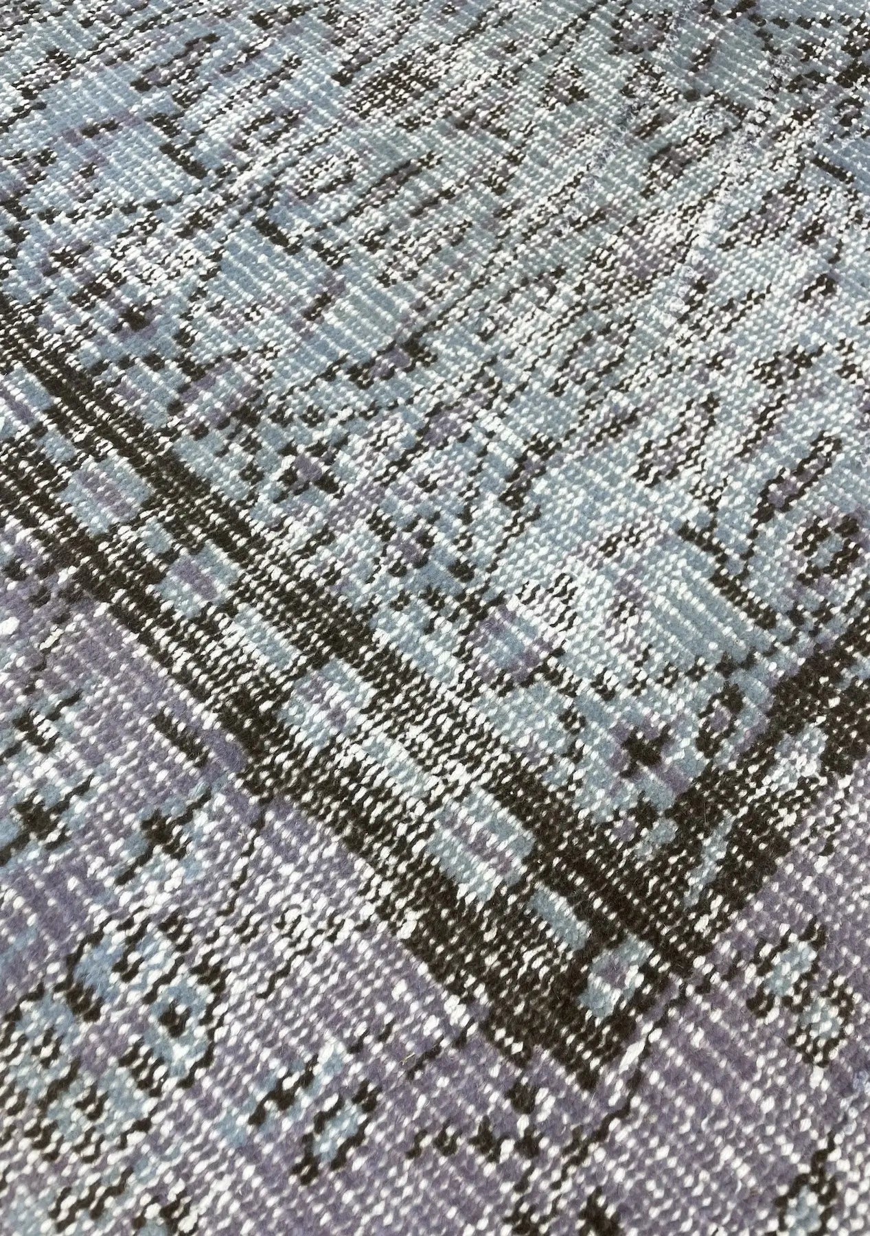 Payton - Vintage Blue Overdyed Rug - kudenrugs