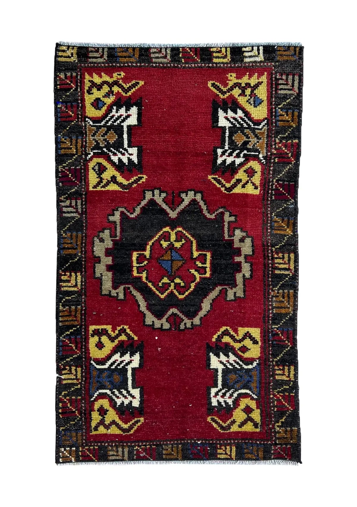 Quinta - Vintage Mini Red Area Rug - kudenrugs