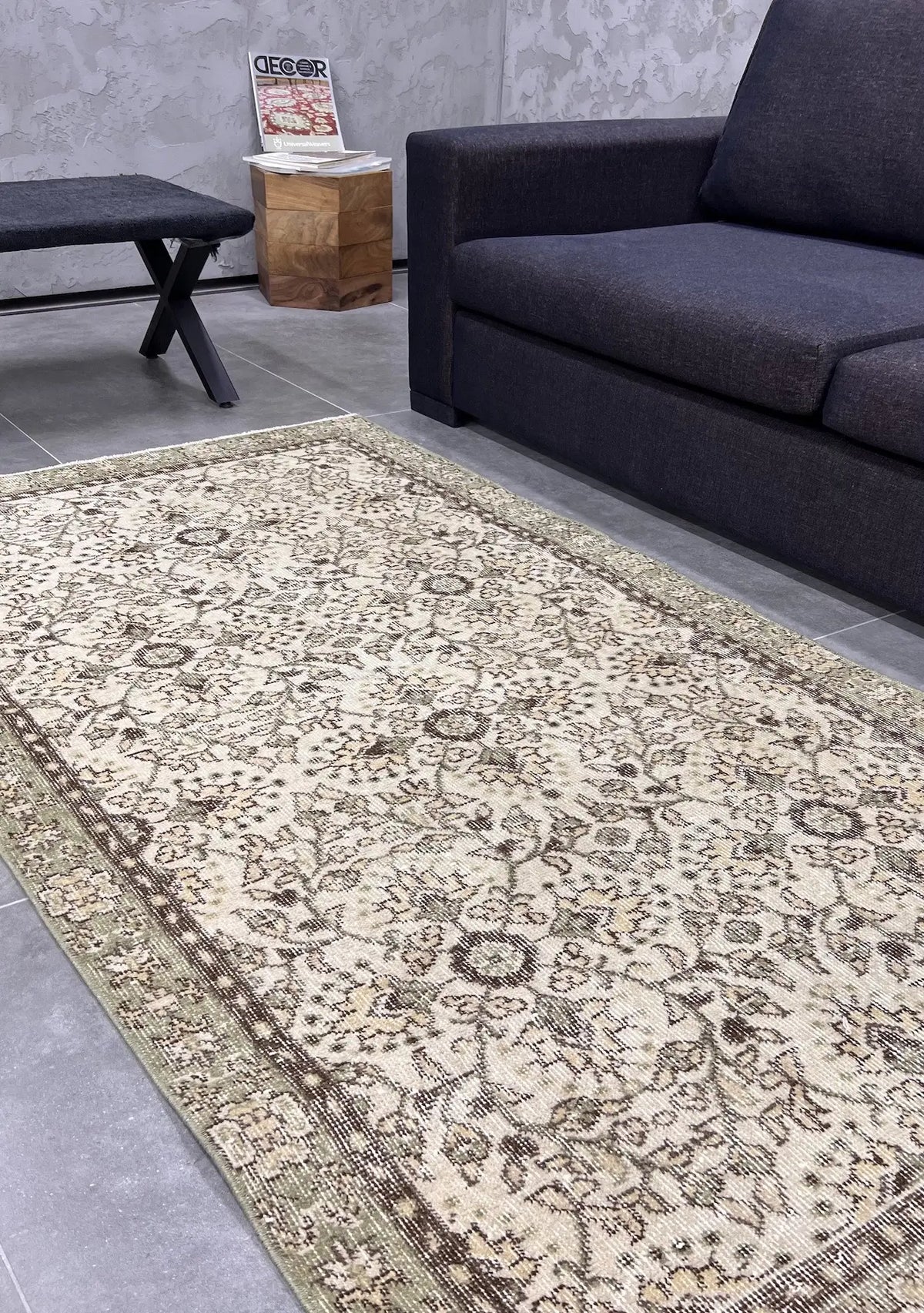 Remington - Vintage Beige Antique Washed Rug - kudenrugs