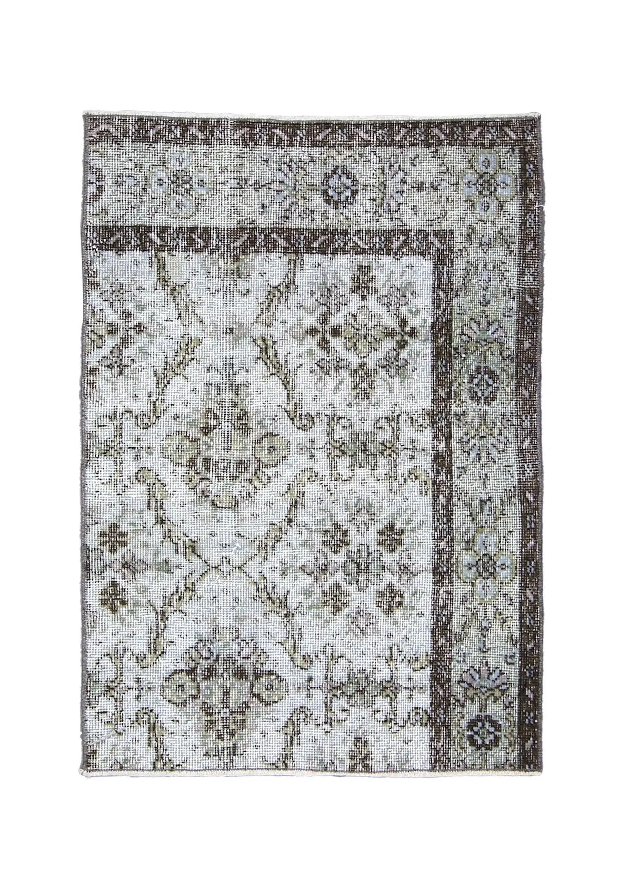 Rosalia - Vintage Blue Overdyed Rug - kudenrugs