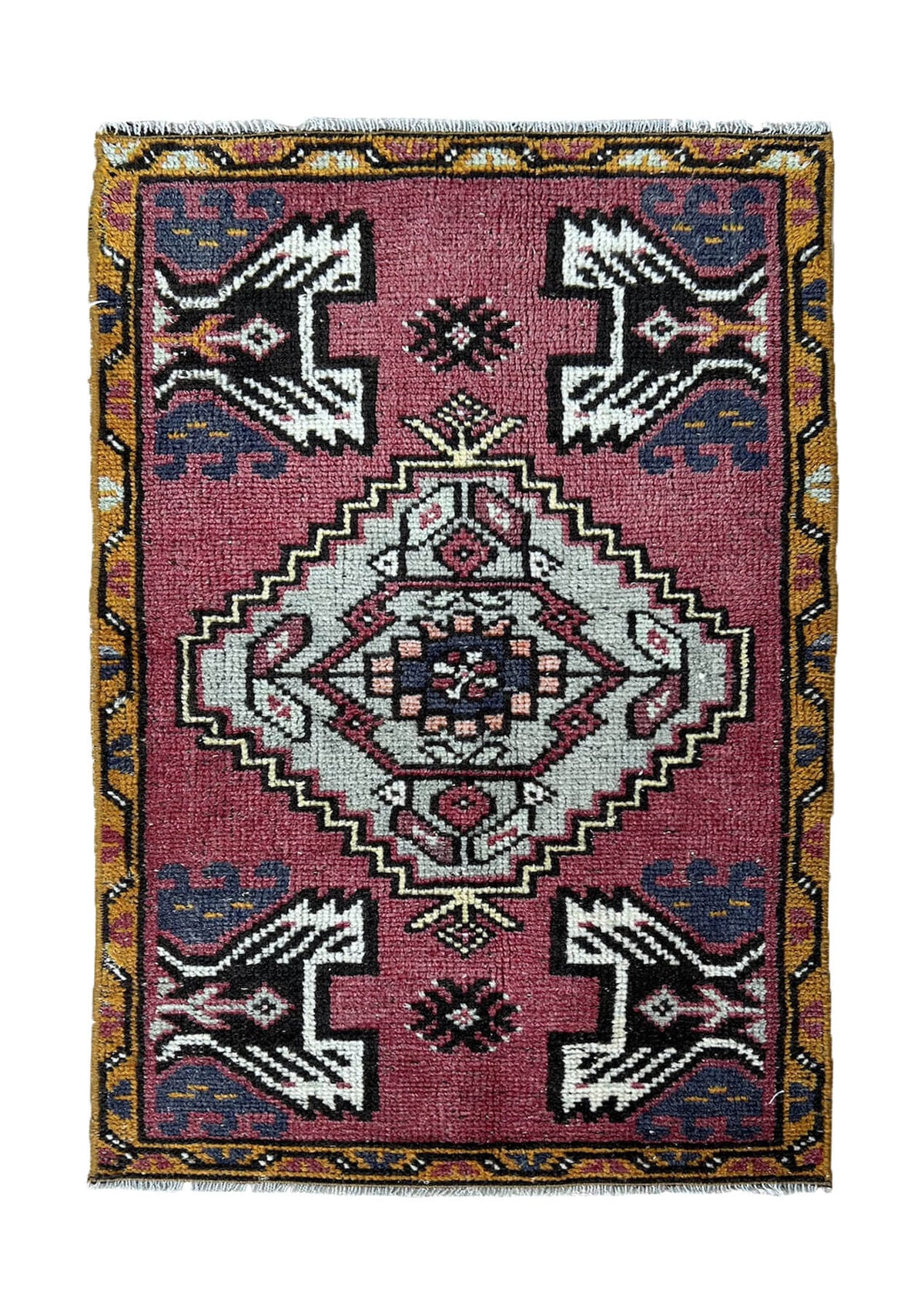 Rosalyn - Vintage Mini Pink Area Rug - kudenrugs