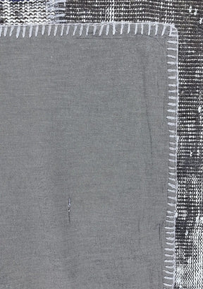 Sabirah - Vintage Gray Patchwork Rug - kudenrugs