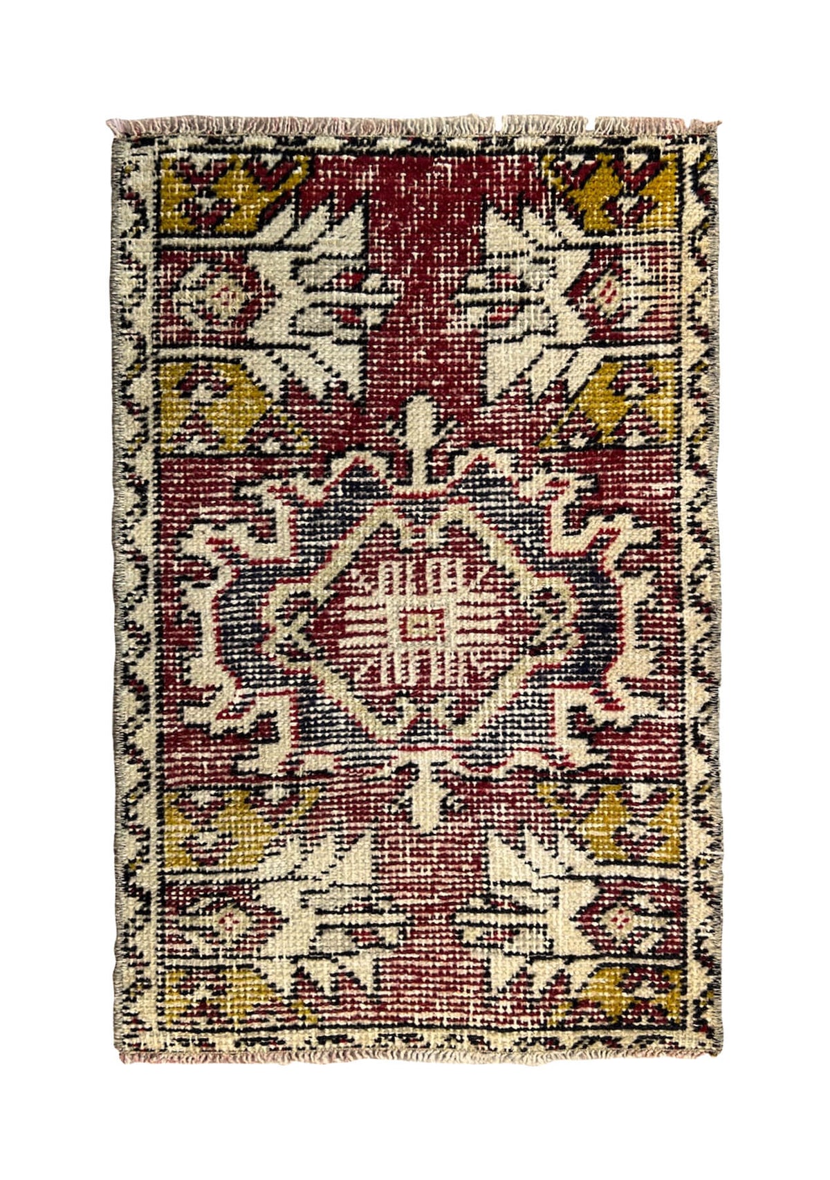 Samira - Vintage Mini Red Area Rug - kudenrugs