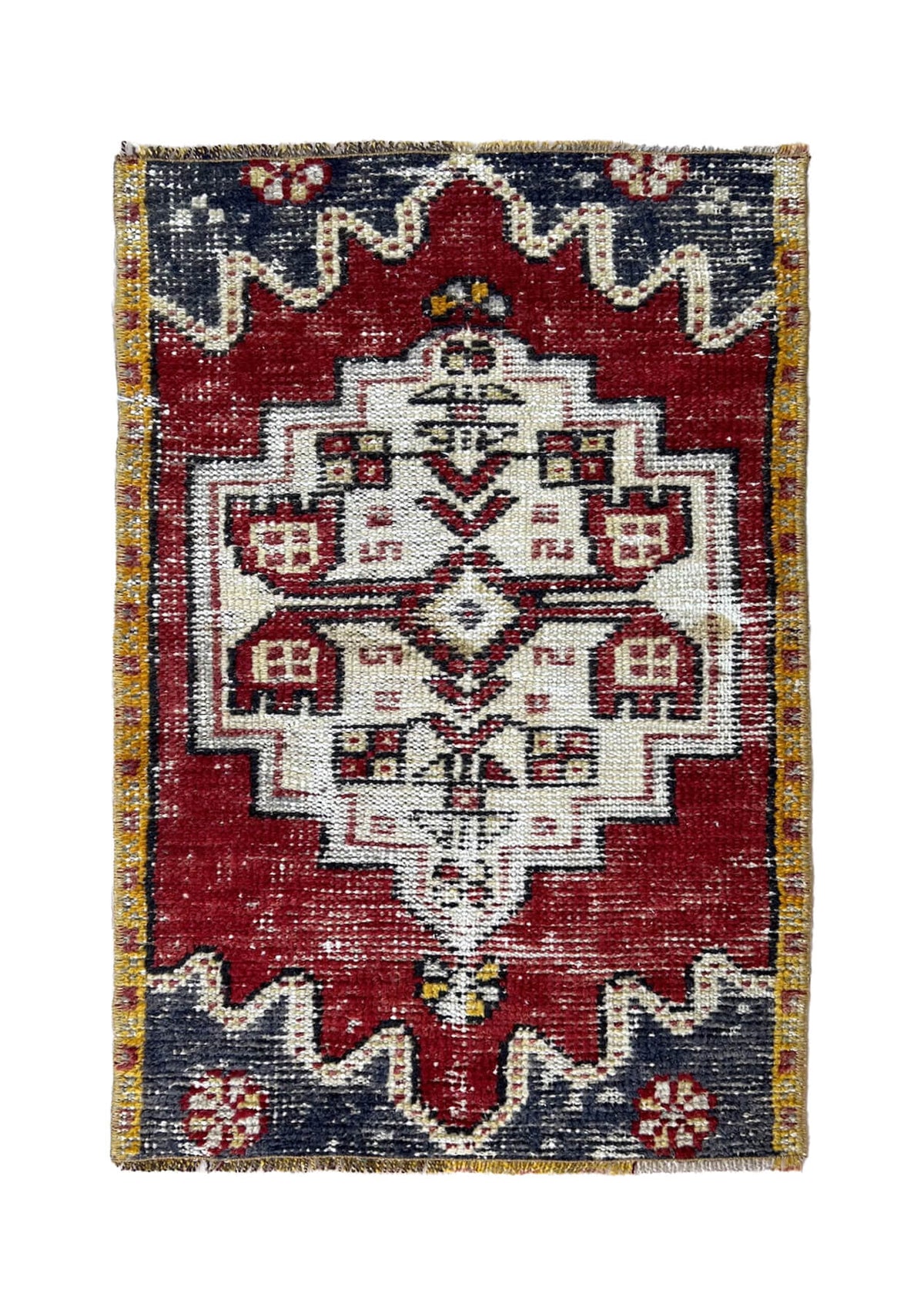 Sandy - Vintage Mini Red Area Rug - kudenrugs
