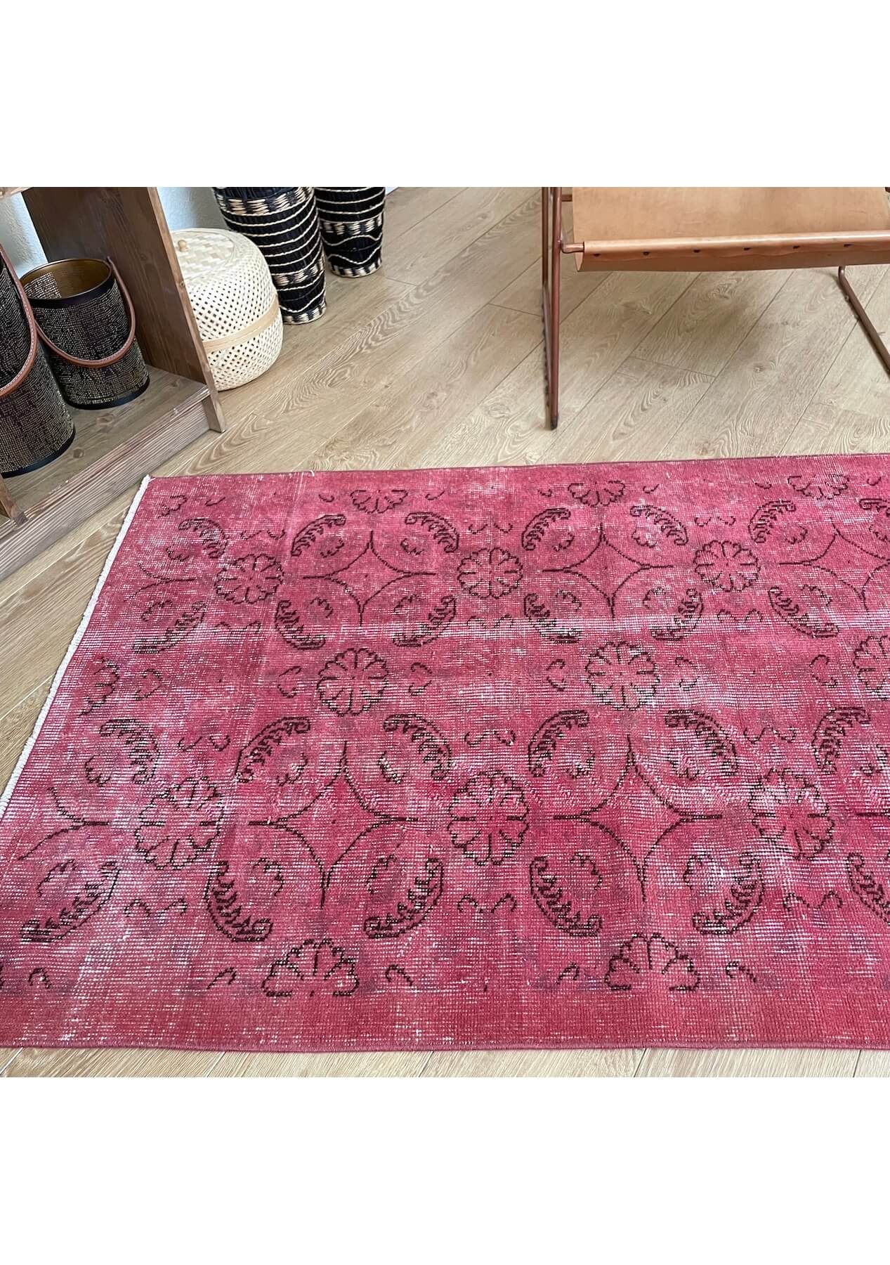 Sarah - Vintage Pink Overdyed Rug - kudenrugs