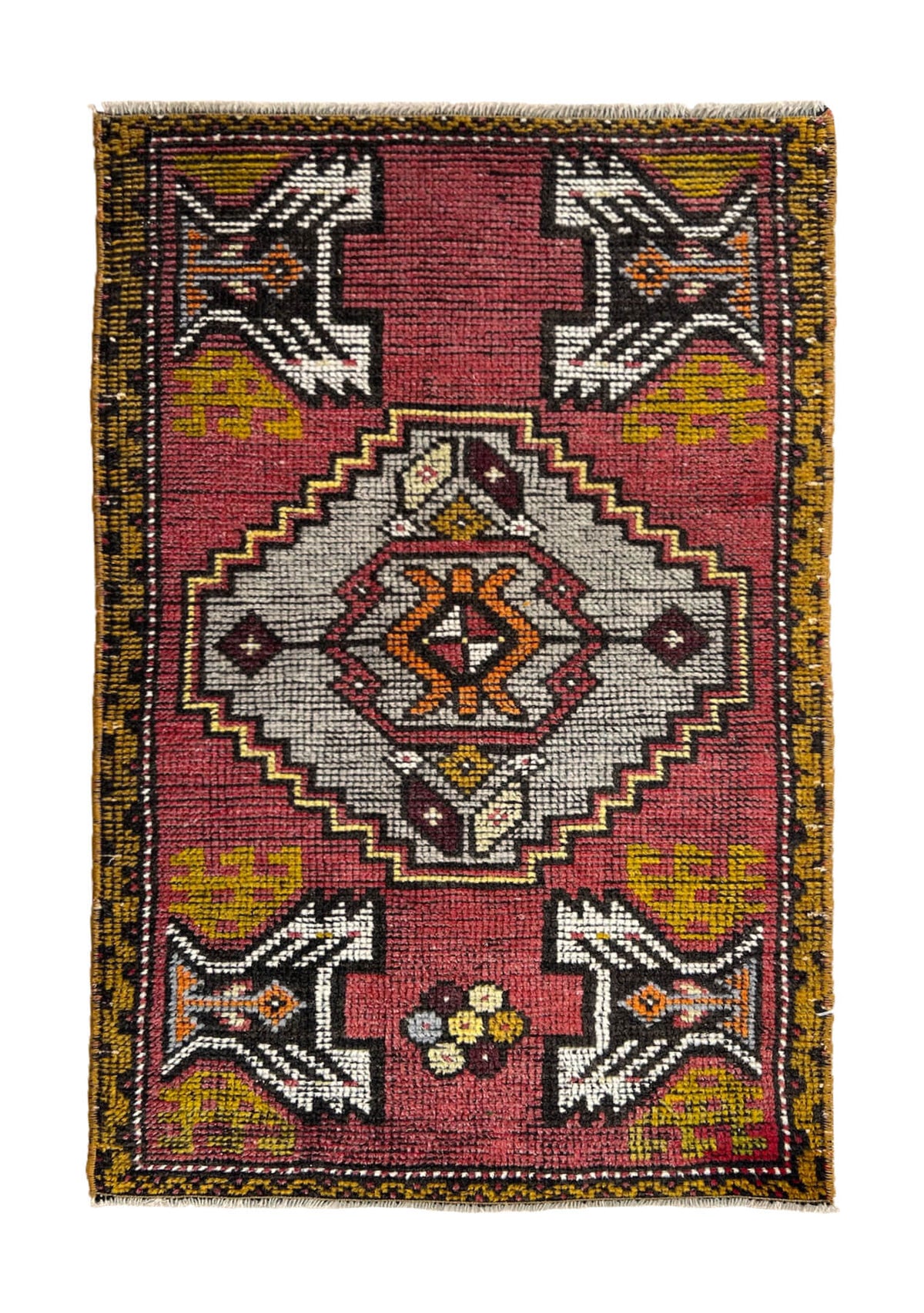 Sariah - Vintage Mini Pink Area Rug - kudenrugs