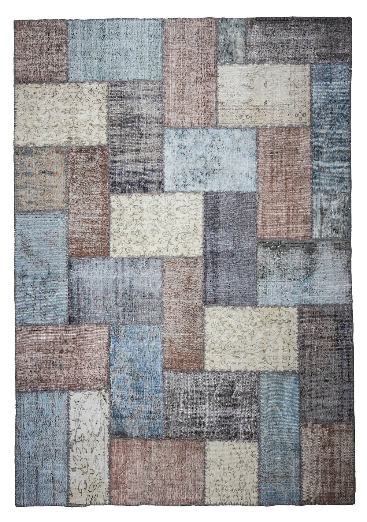 Sherlyn - Vintage Multi Color Patchwork Rug - kudenrugs