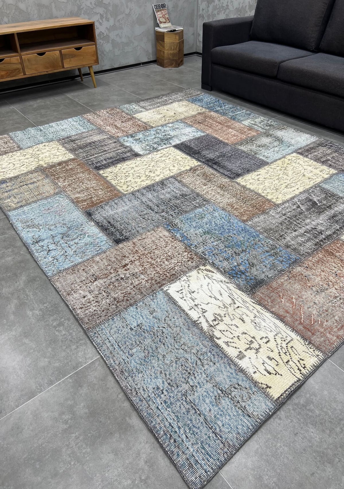 Sherlyn - Vintage Multi Color Patchwork Rug - kudenrugs