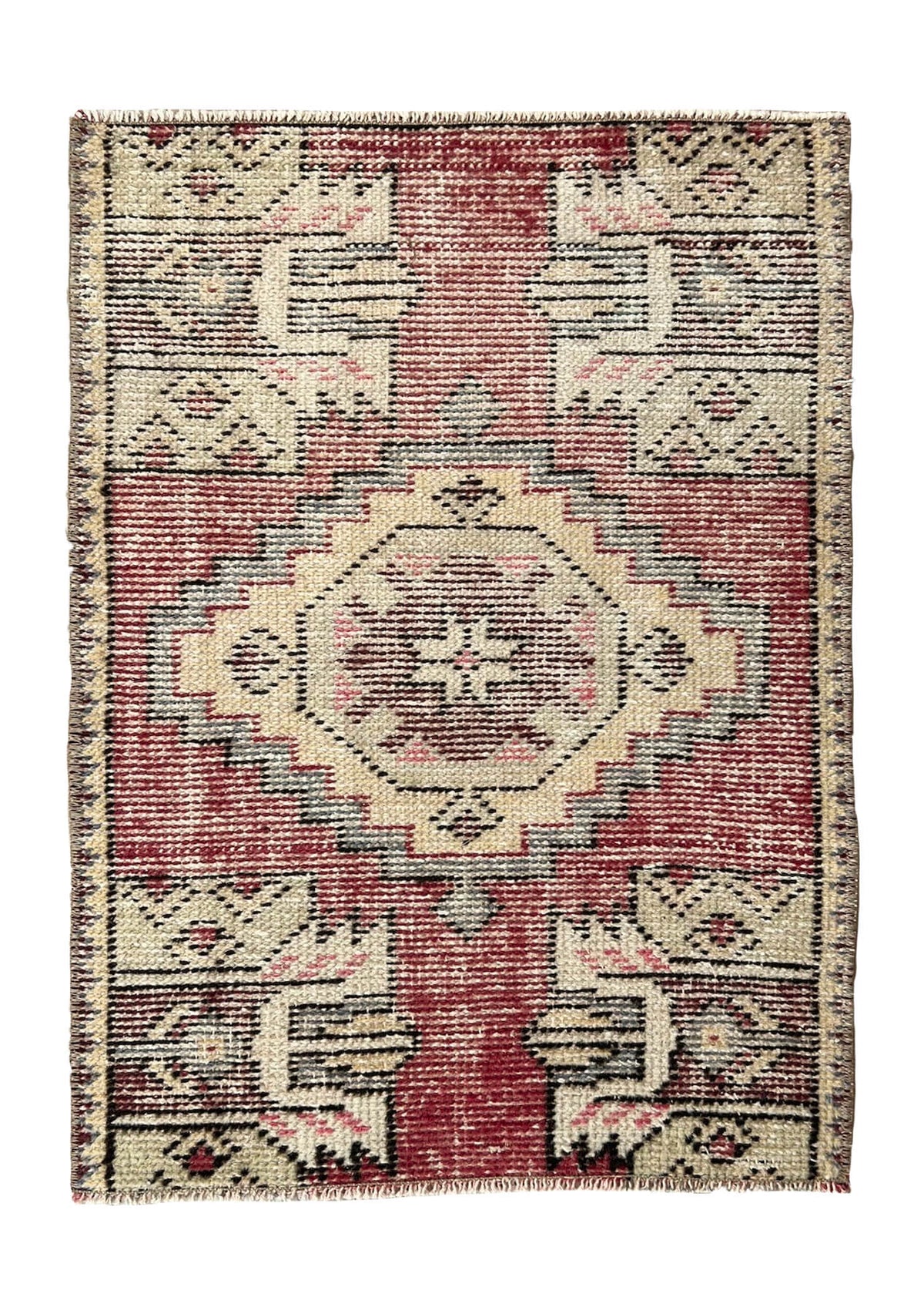 Skyler - Vintage Mini Red Area Rug - kudenrugs