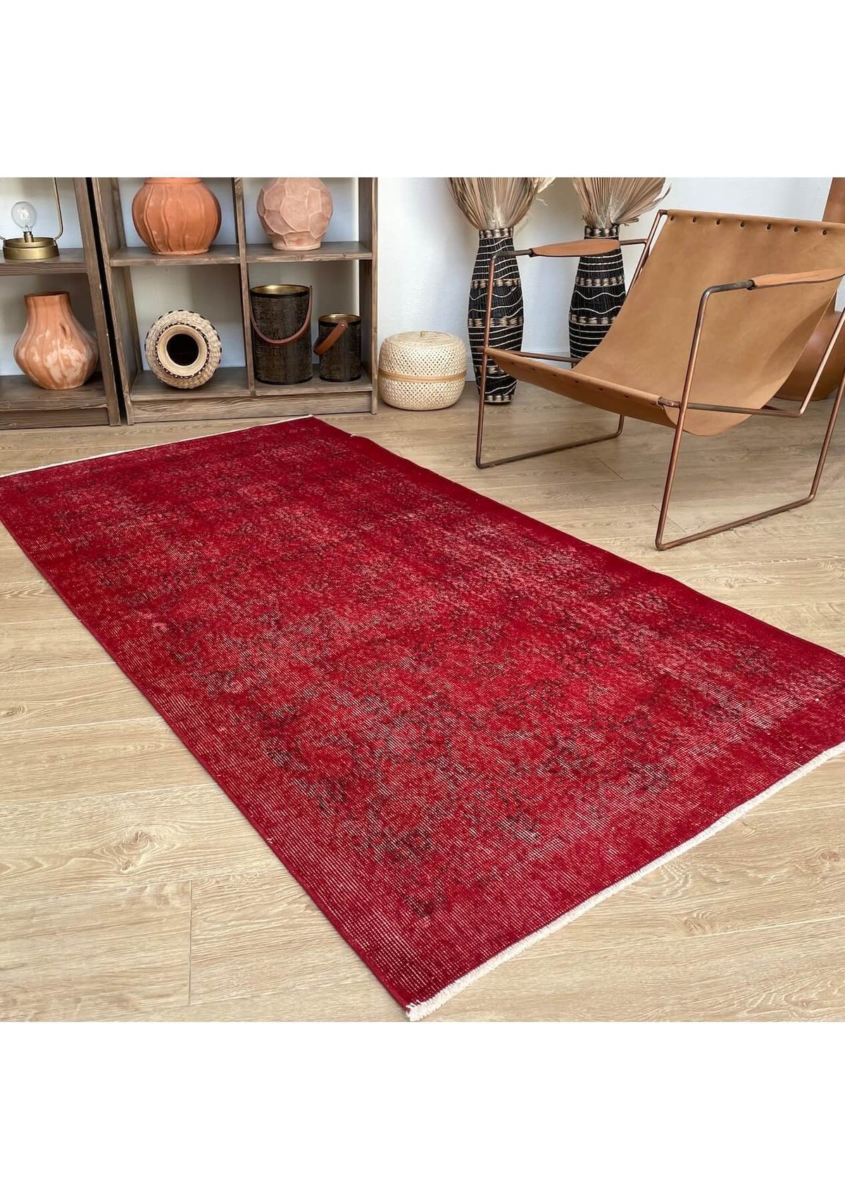 Sloane - Vintage Red Overdyed Rug - kudenrugs