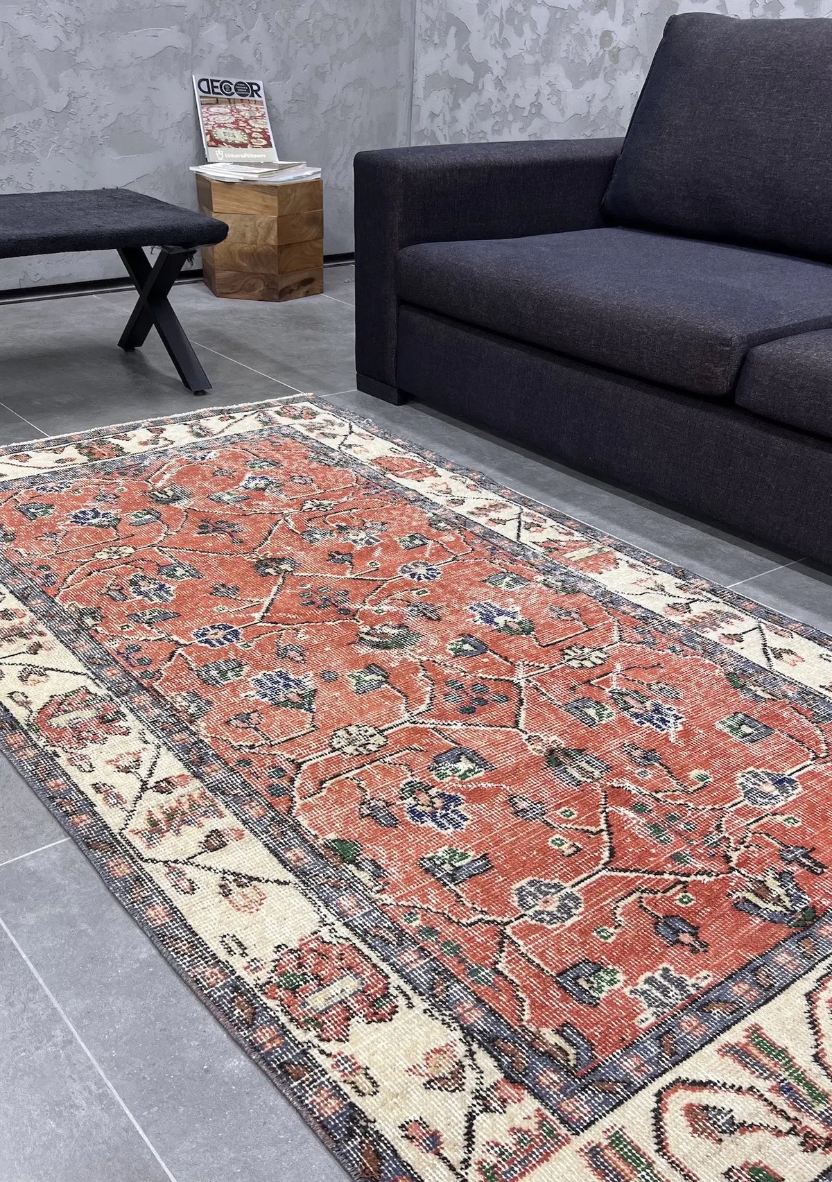 Stevie - Vintage Red Antique Washed Rug - kudenrugs