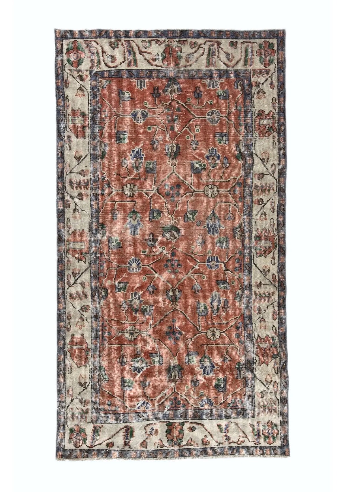 Stevie - Vintage Red Antique Washed Rug - kudenrugs