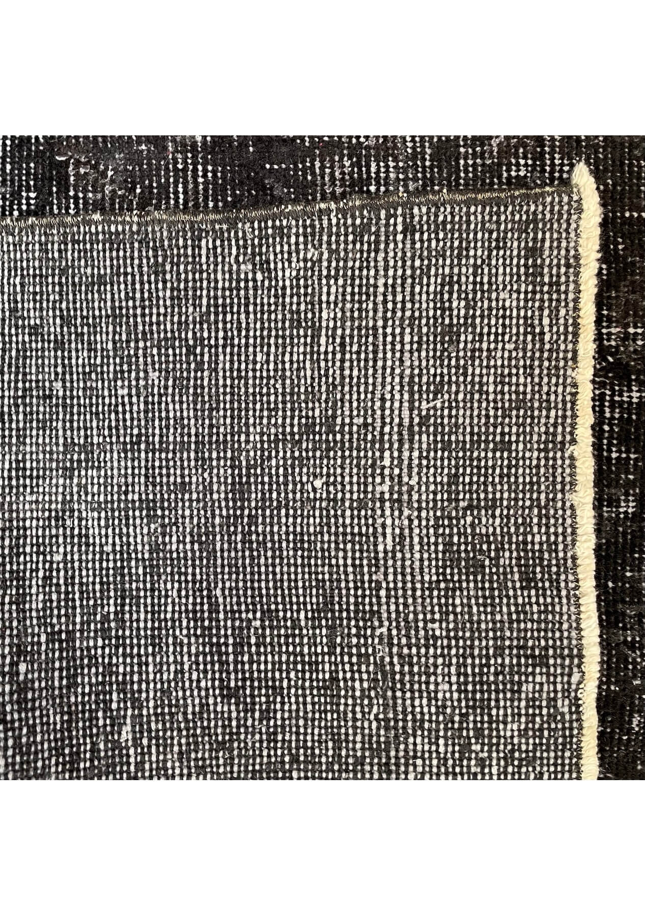 Sylvia - Vintage Black Overdyed Rug - kudenrugs
