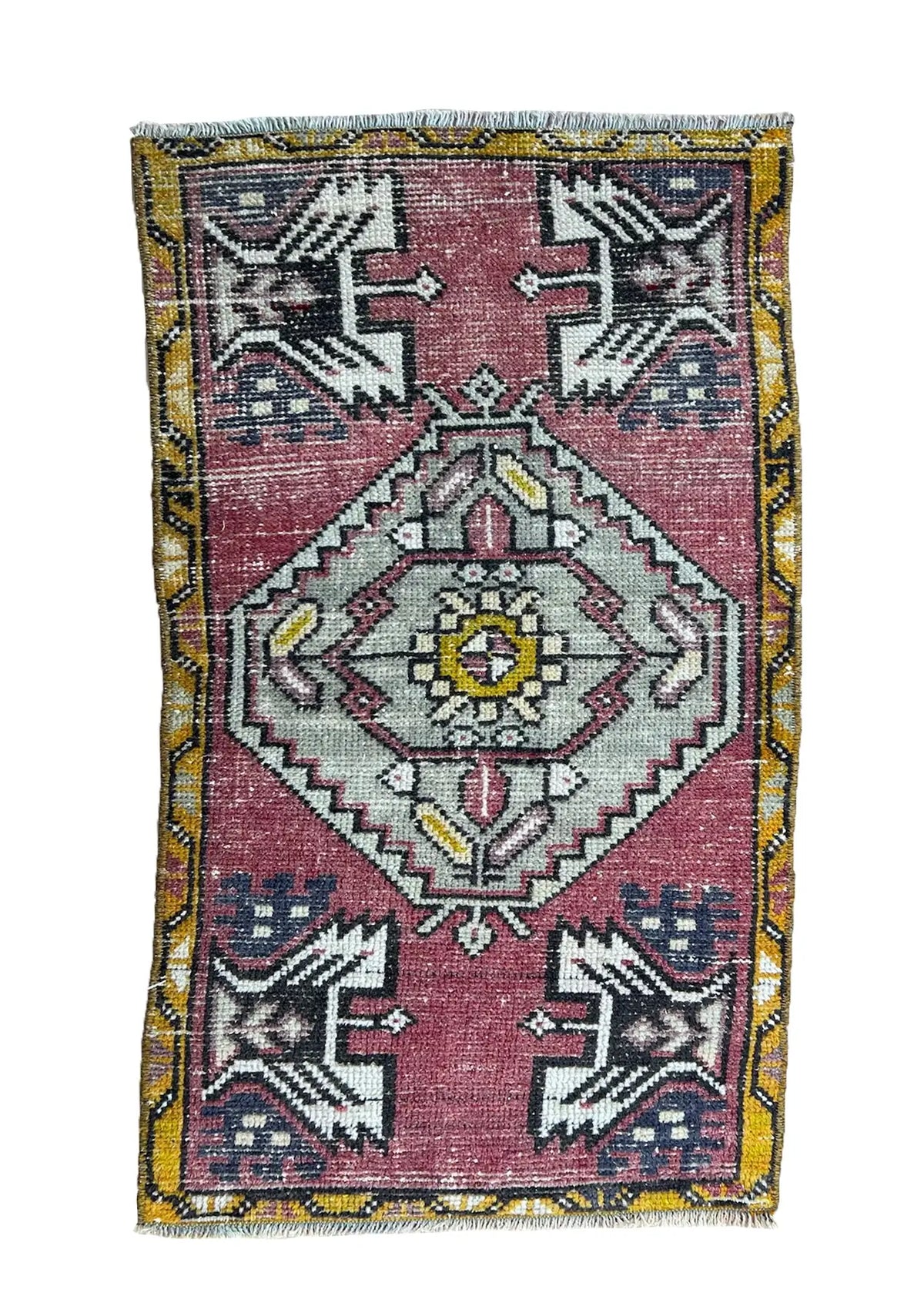 Tahereh - Vintage Mini Pink Area Rug - kudenrugs