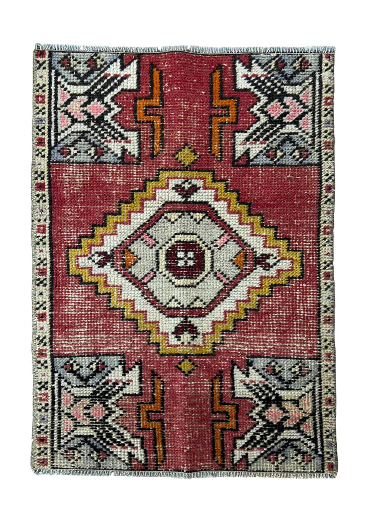 Talia - Vintage Mini Red Area Rug - kudenrugs