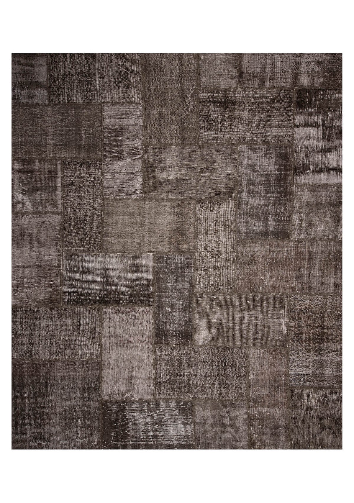 Tazia - Vintage Brown Patchwork Rug - kudenrugs