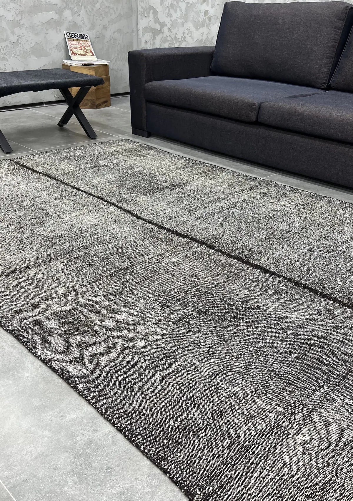 Terra - Gray Goathair Rug - kudenrugs