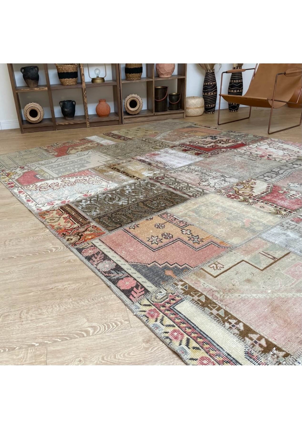 Thelma - Vintage Turkish Patchwork Rug - kudenrugs