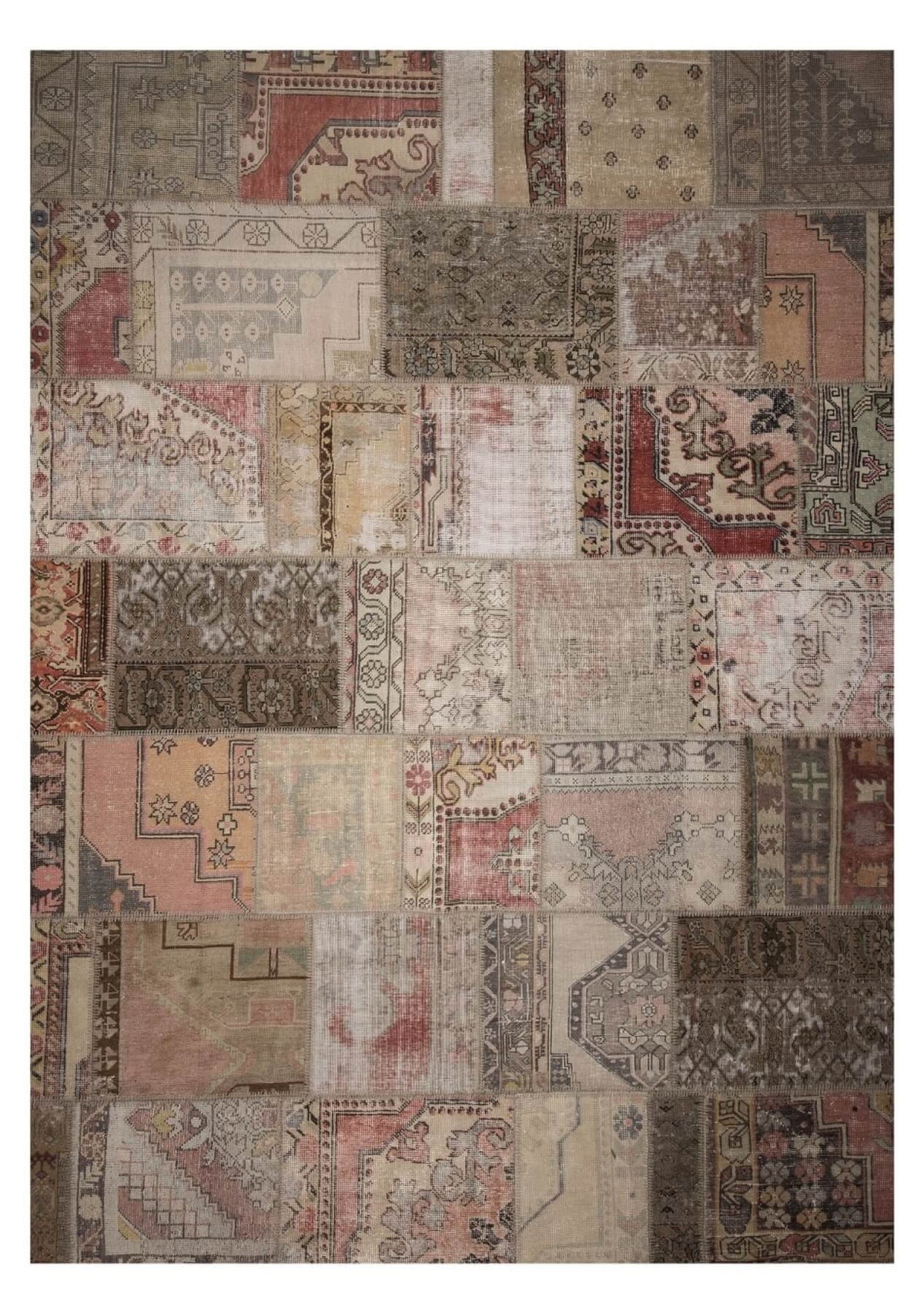 Thelma - Vintage Turkish Patchwork Rug - kudenrugs