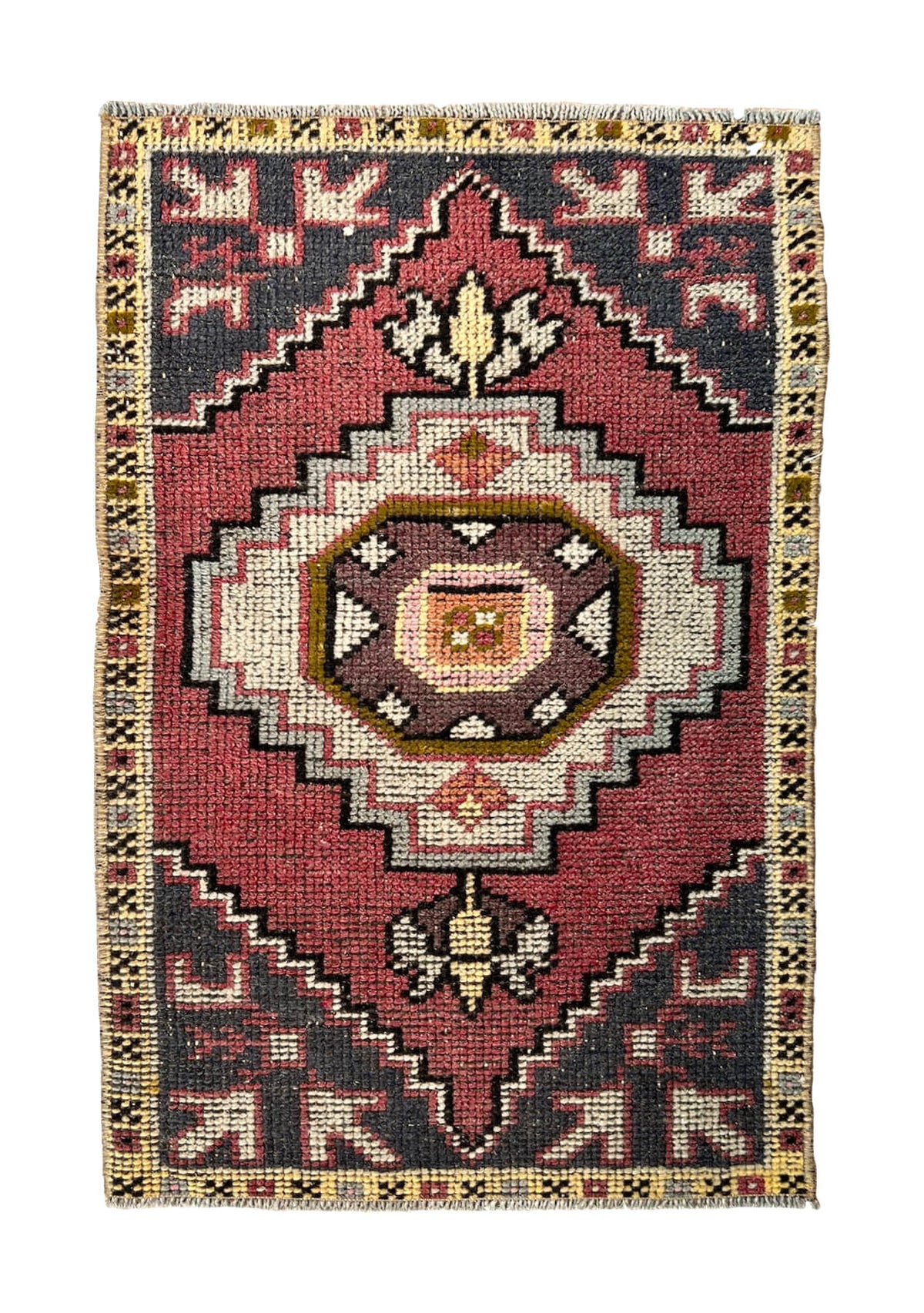 Tiana - Vintage Mini Pink Area Rug - kudenrugs