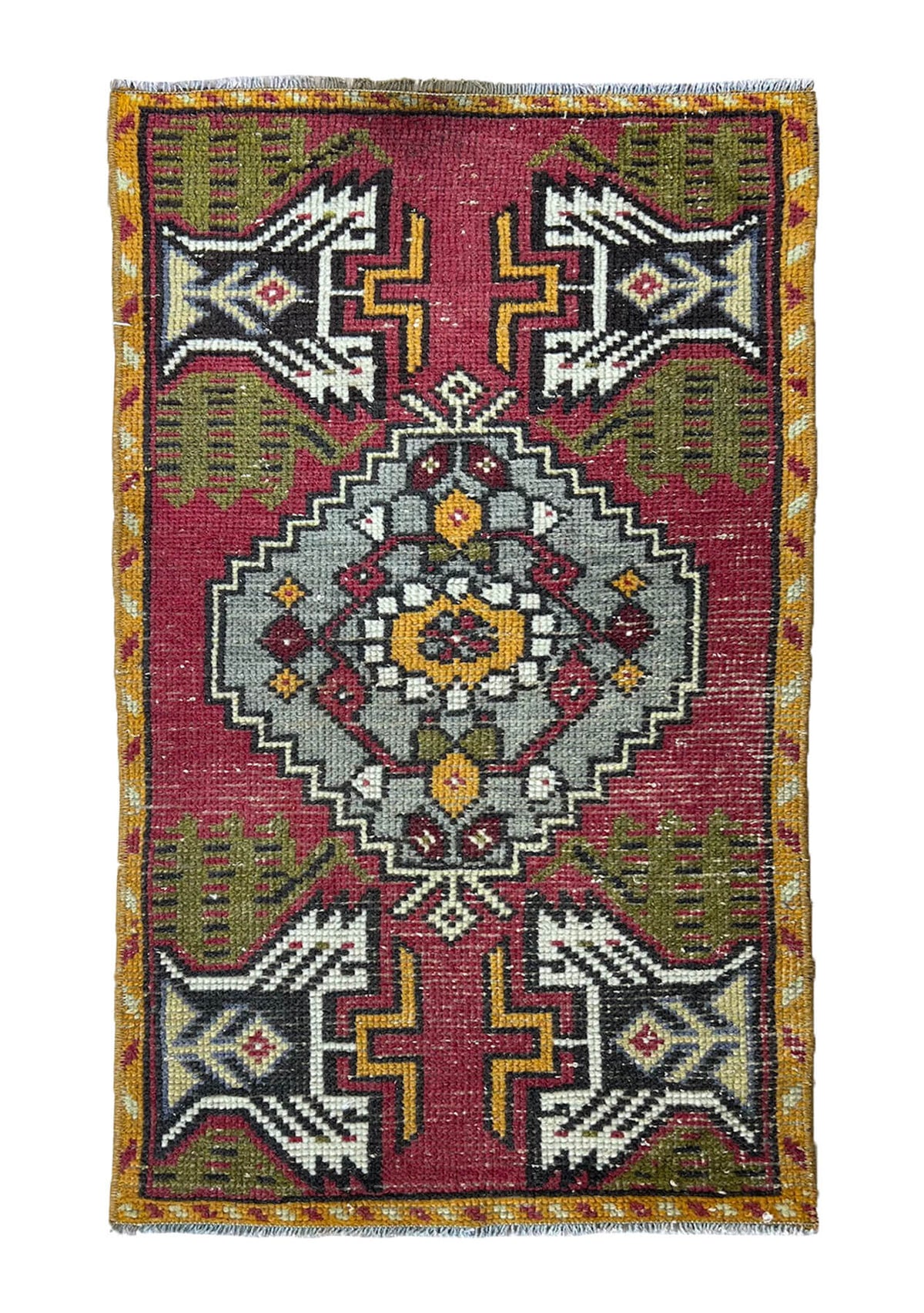 Trinity - Vintage Mini Pink Area Rug - kudenrugs