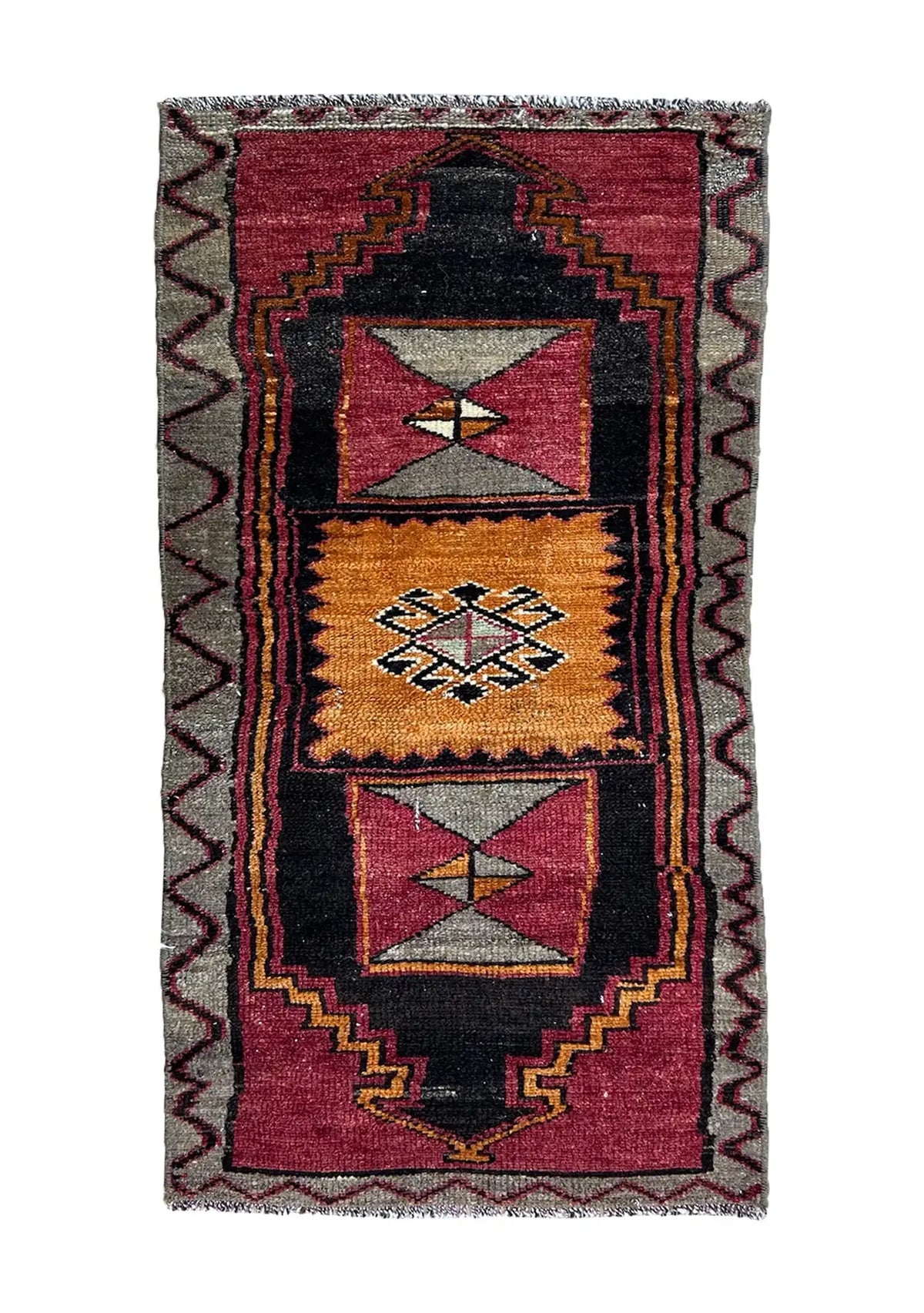 Trisha - Vintage Mini Pink Area Rug - kudenrugs