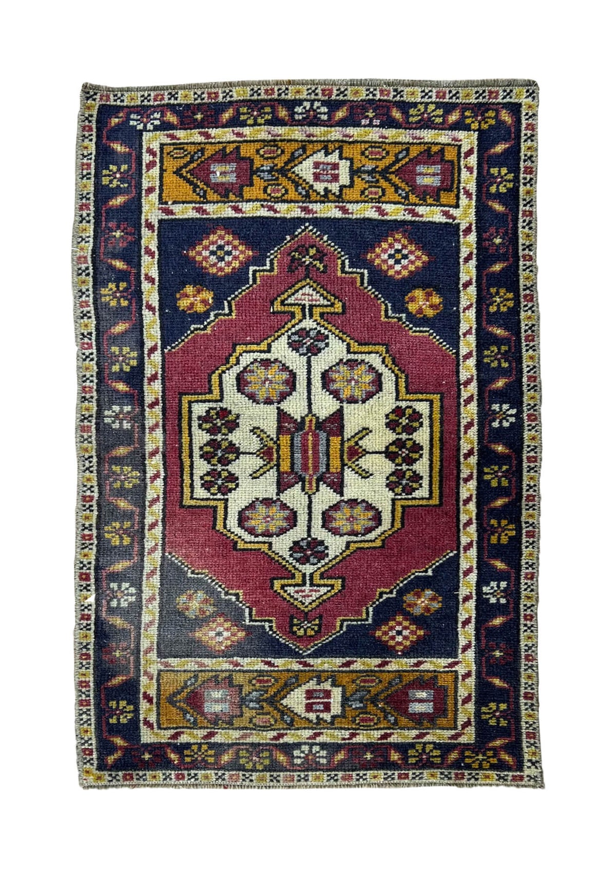 Valeria - Vintage Mini Red Area Rug - kudenrugs
