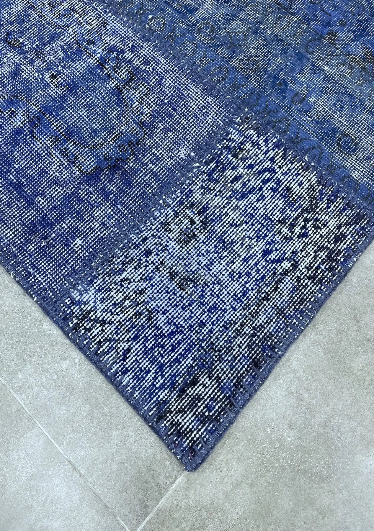 Zadhiya - Vintage Blue Patchwork Rug - kudenrugs