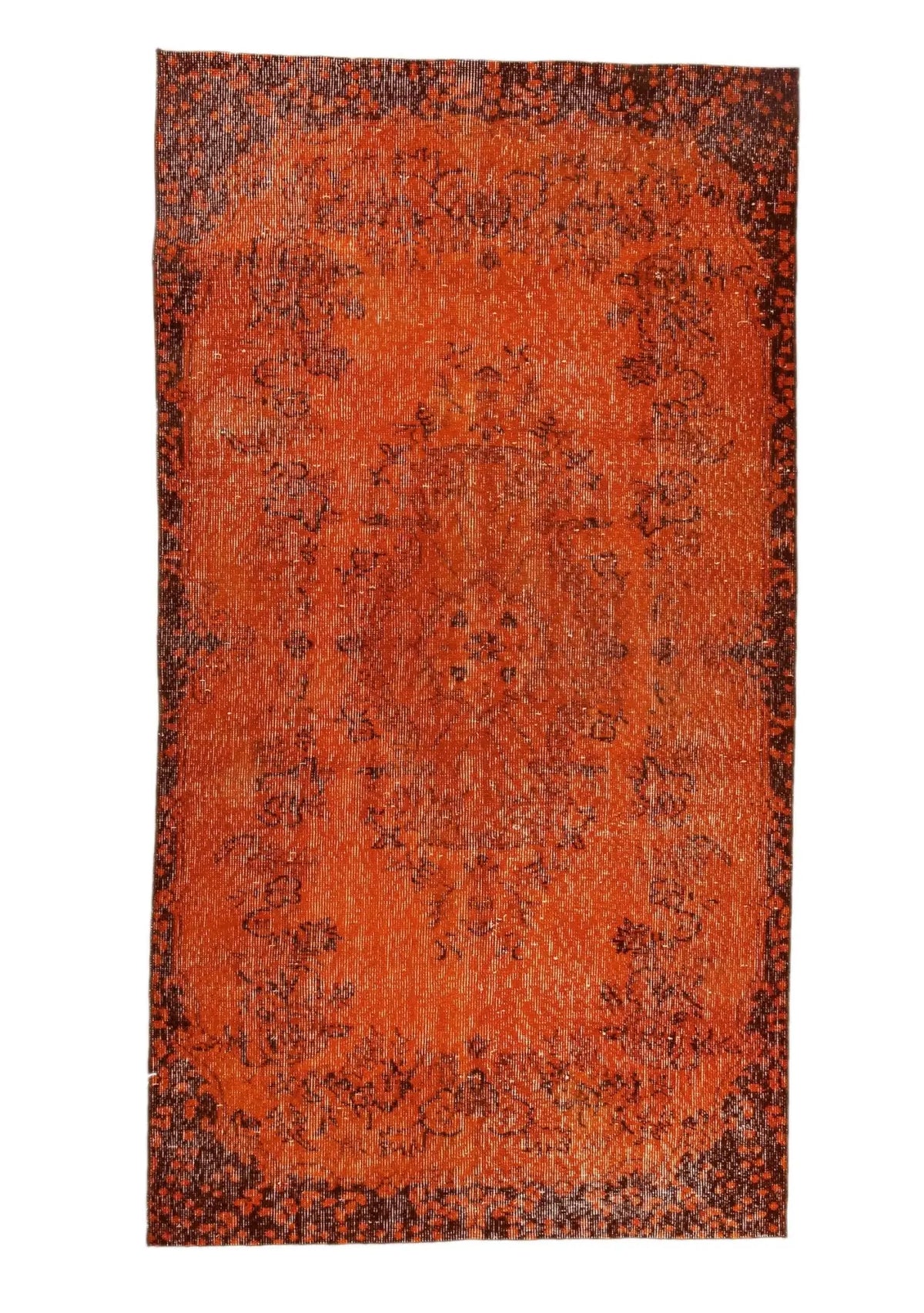 Zelda - Vintage Orange Overdyed Rug - kudenrugs