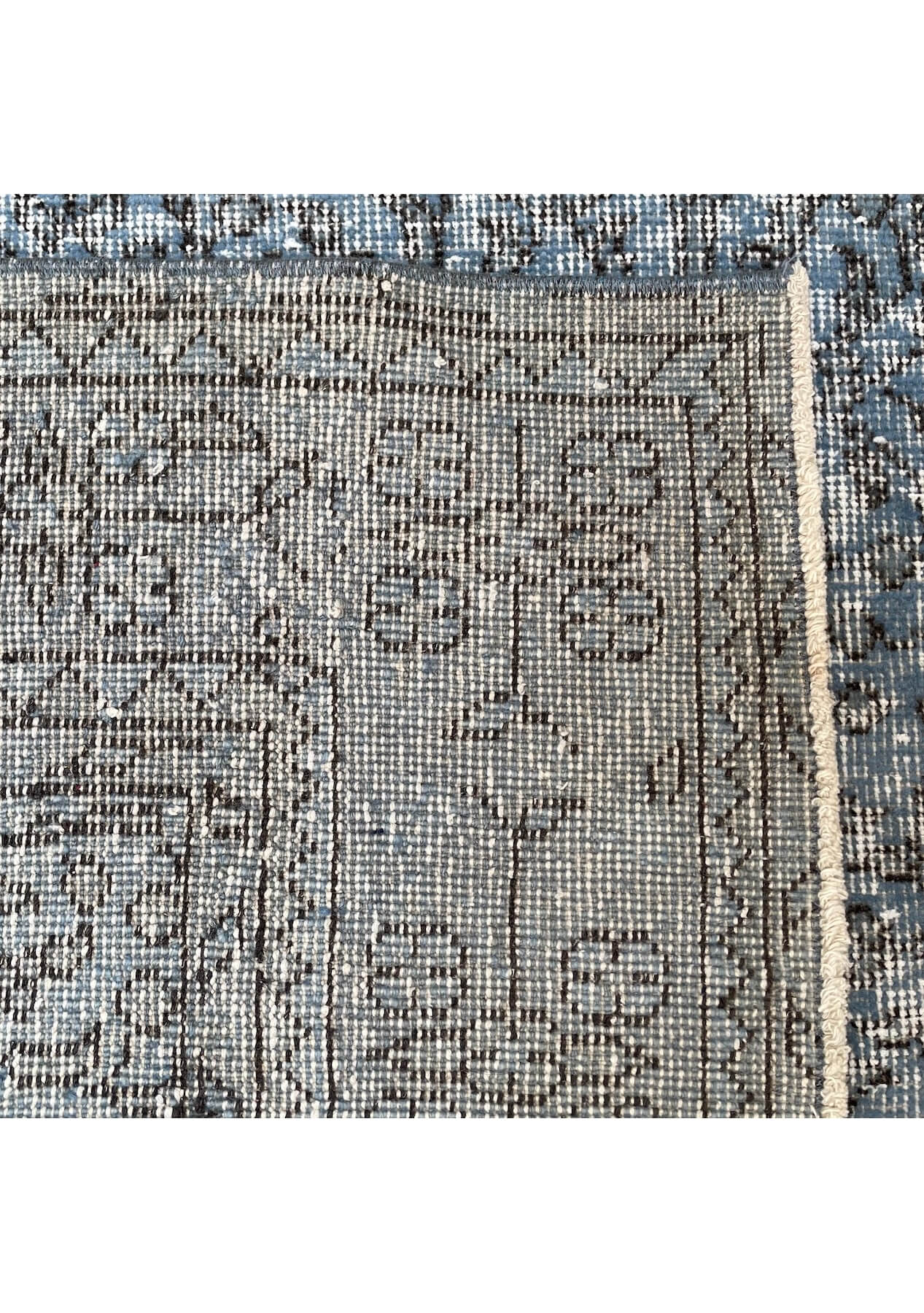Zoey - Vintage Blue Overdyed Rug - kudenrugs
