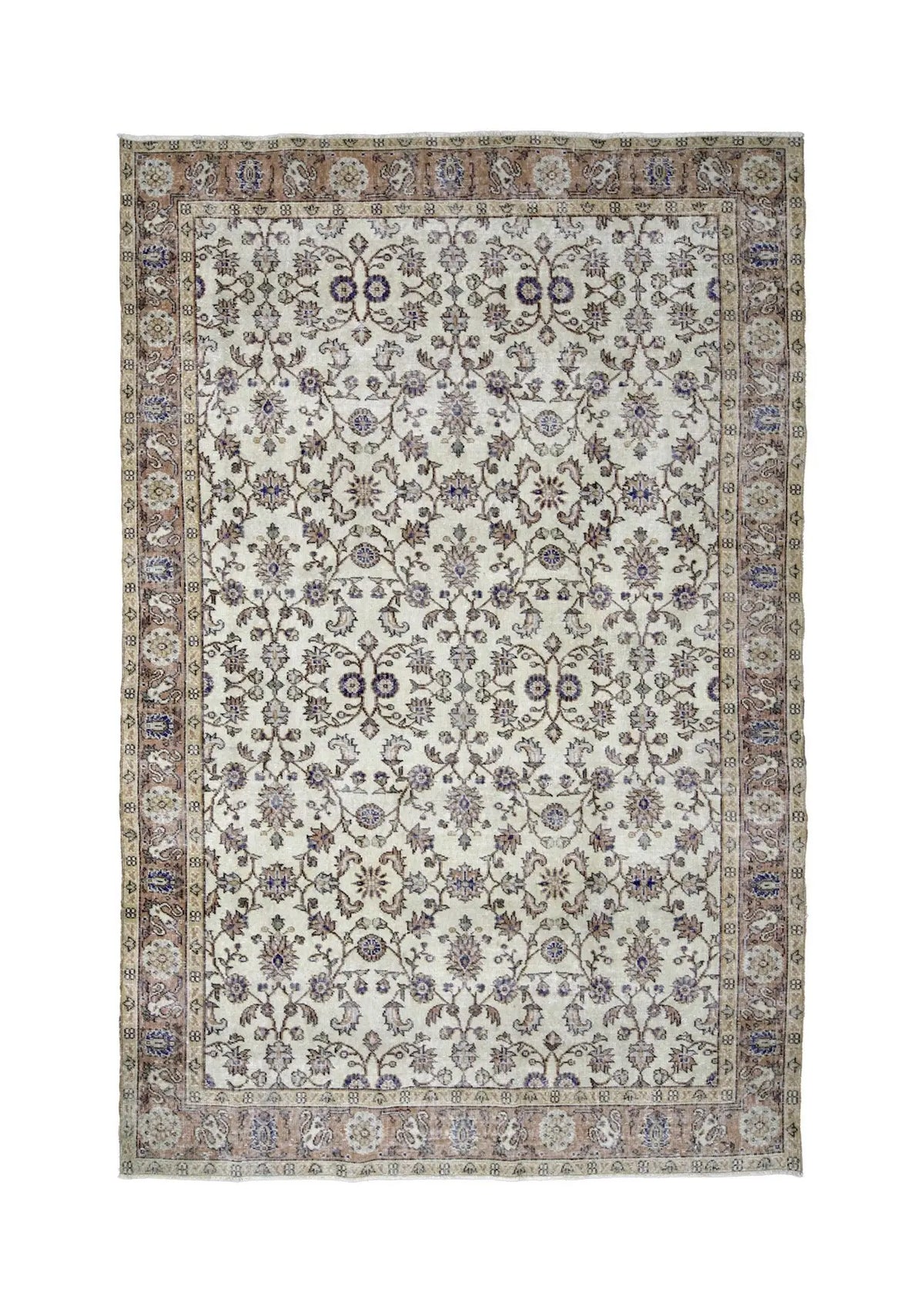 Zora - Vintage Beige Antique Washed Rug - kudenrugs
