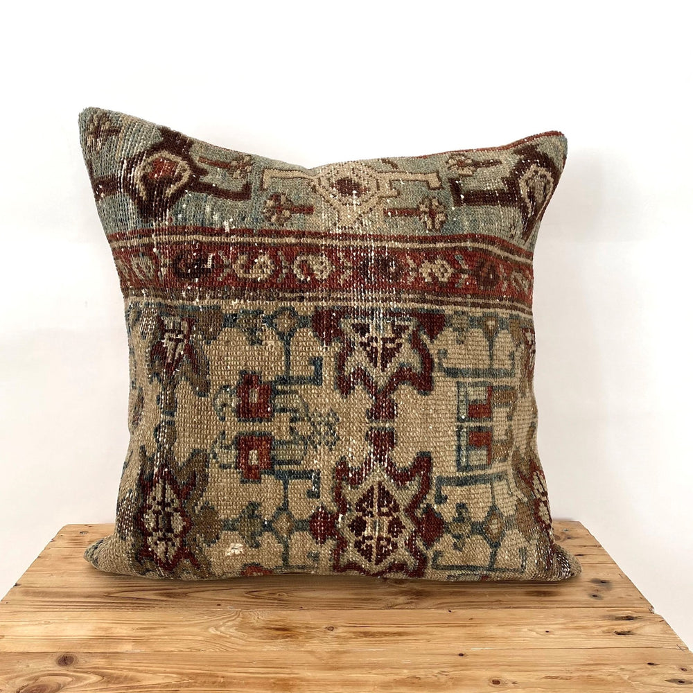 Vintage Persian Pillow on Bench