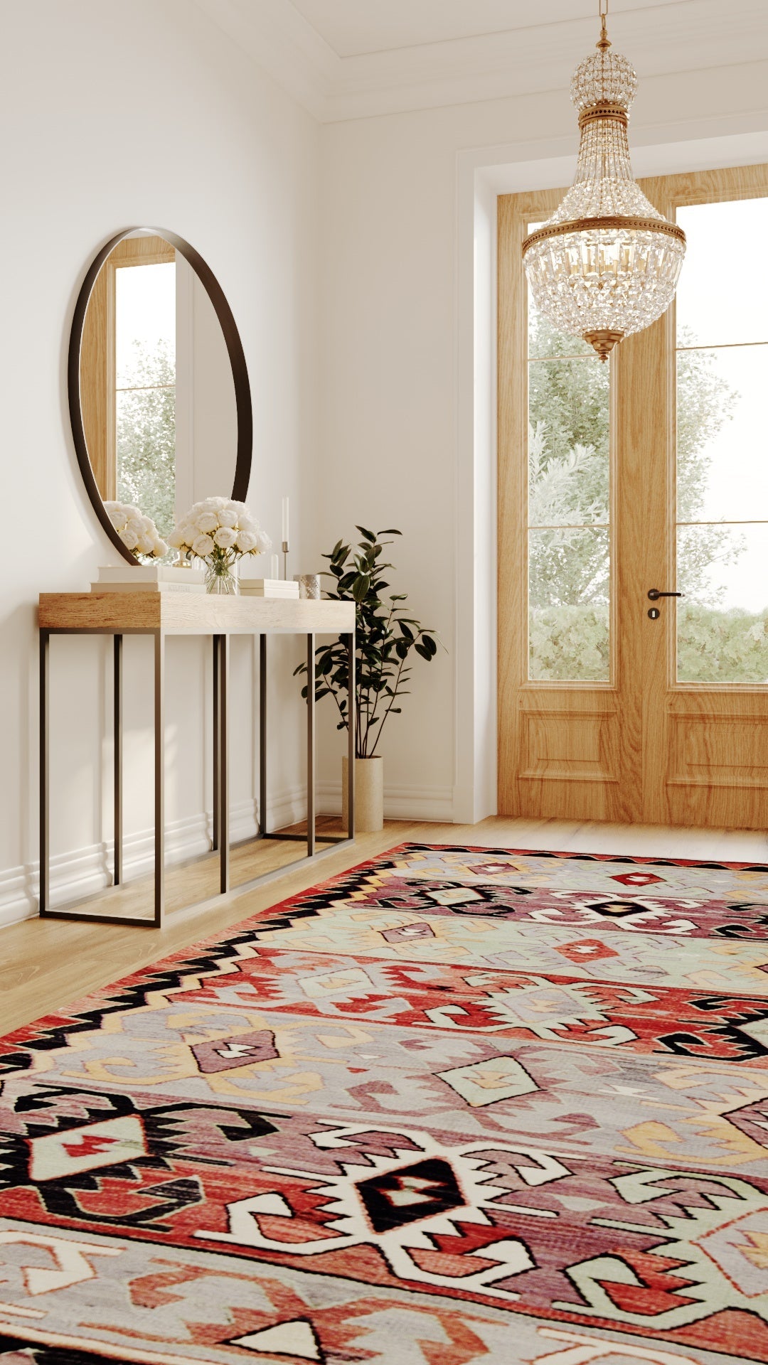 Rustic Handwoven Rug with Rich Textures - Kuden Rugs