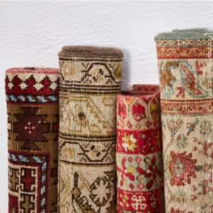 Vintage Handmade Rug with Traditional Patterns - Kuden Rugs