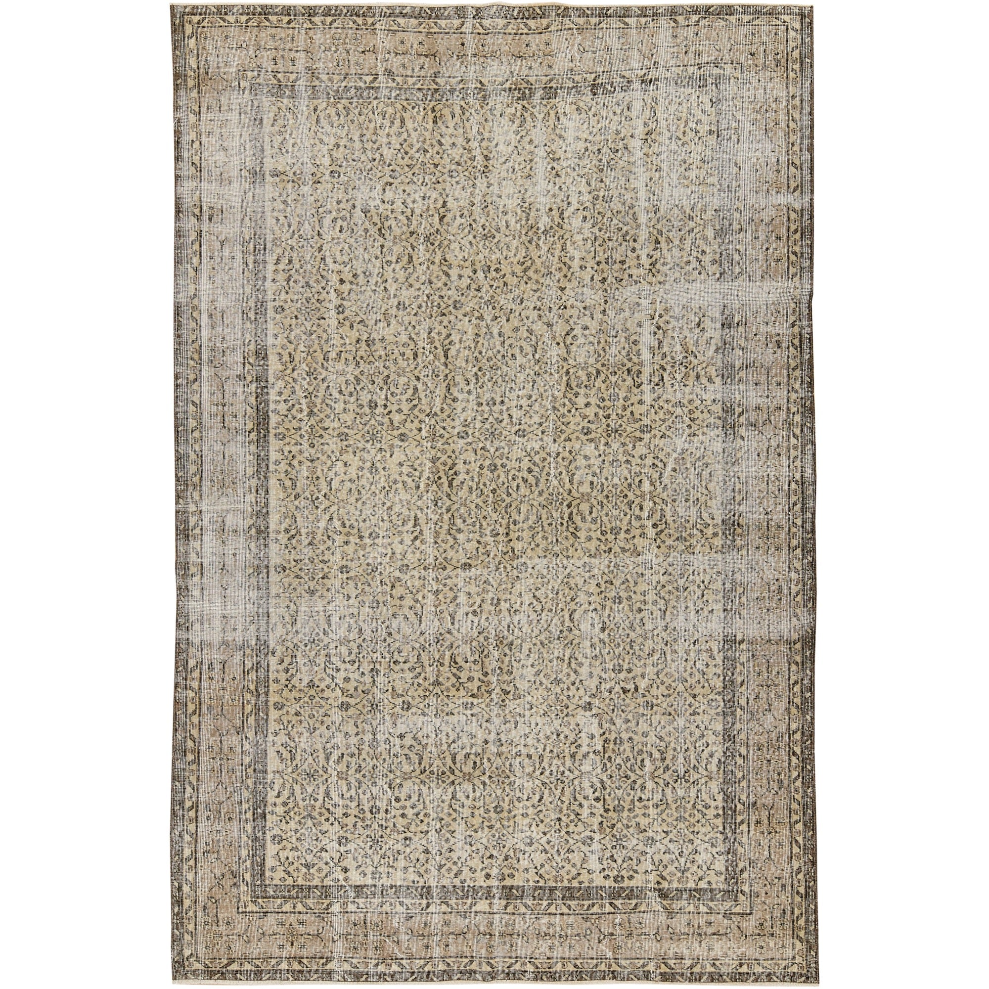 Aaliyah | Allover Vintage | Hand-Knotted Turkish Area Rug | Kuden Rugs