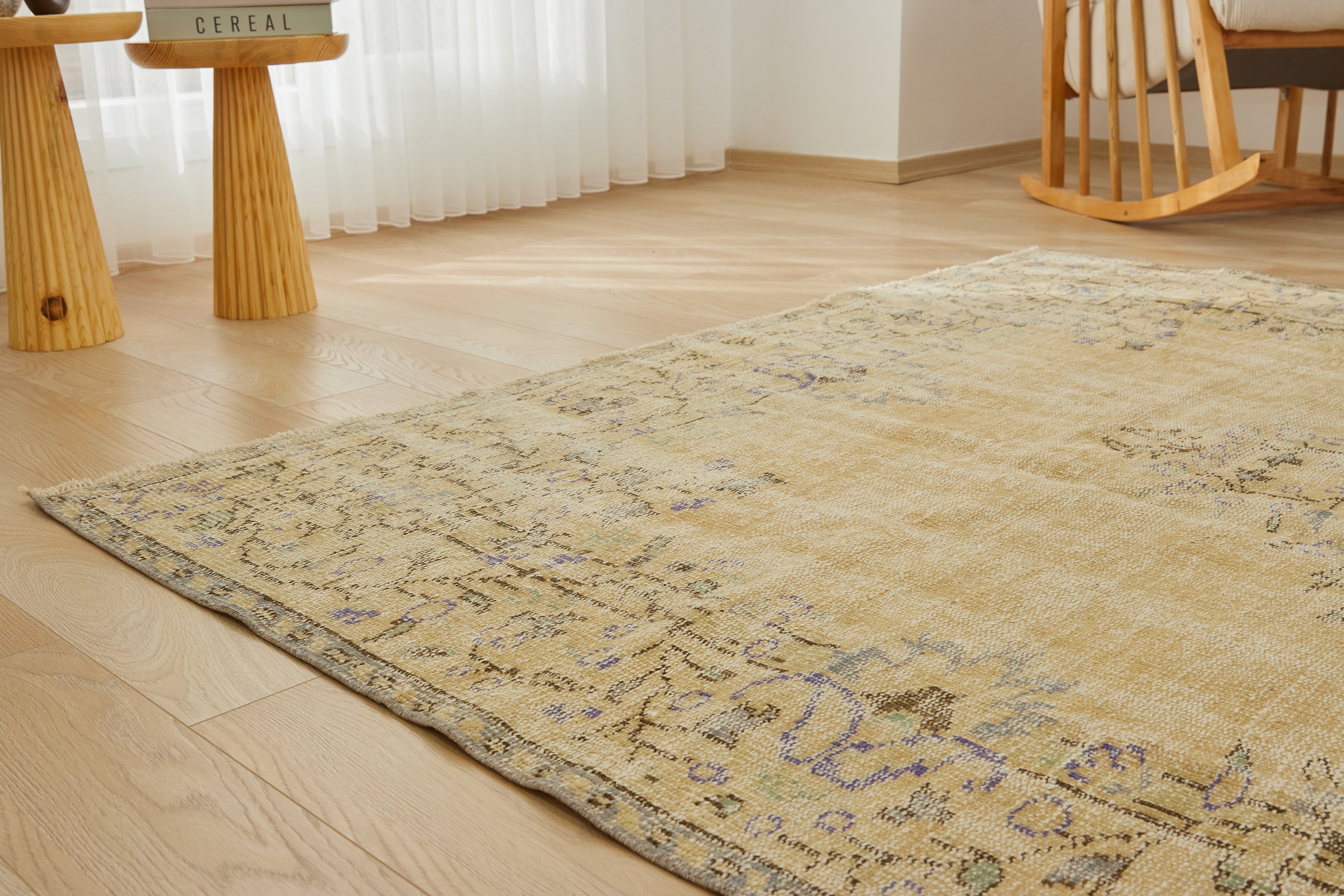 Accent Carpet, Turkish Rug, Vintage deals Rug, Antique Carpet, 45x76 Inches Beige Rug, Handwoven Area Rug, Decorative Bedroom Rugs, 6542