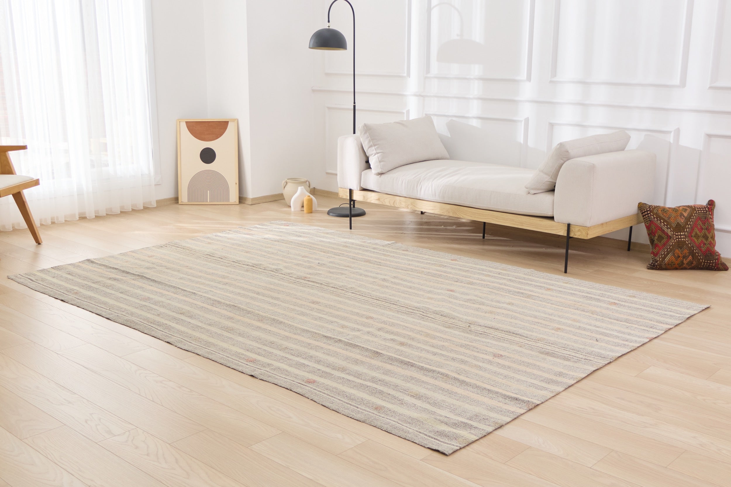 Discover the Striking Striped Pattern of Adelphia, a 1970s Turkish Carpet | Kuden Rugs