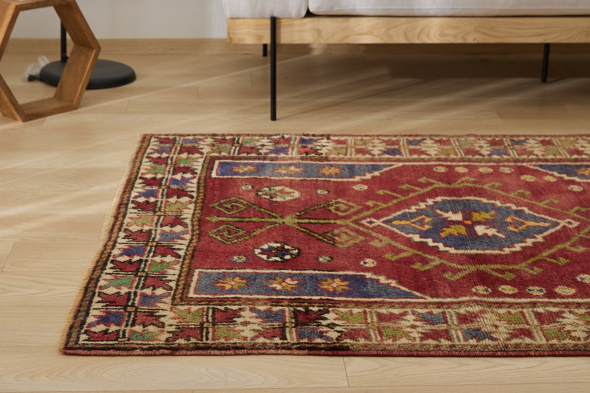 Afrodite | Modern Vintage Fusion | Artisanal Geometric Carpet | Kuden Rugs