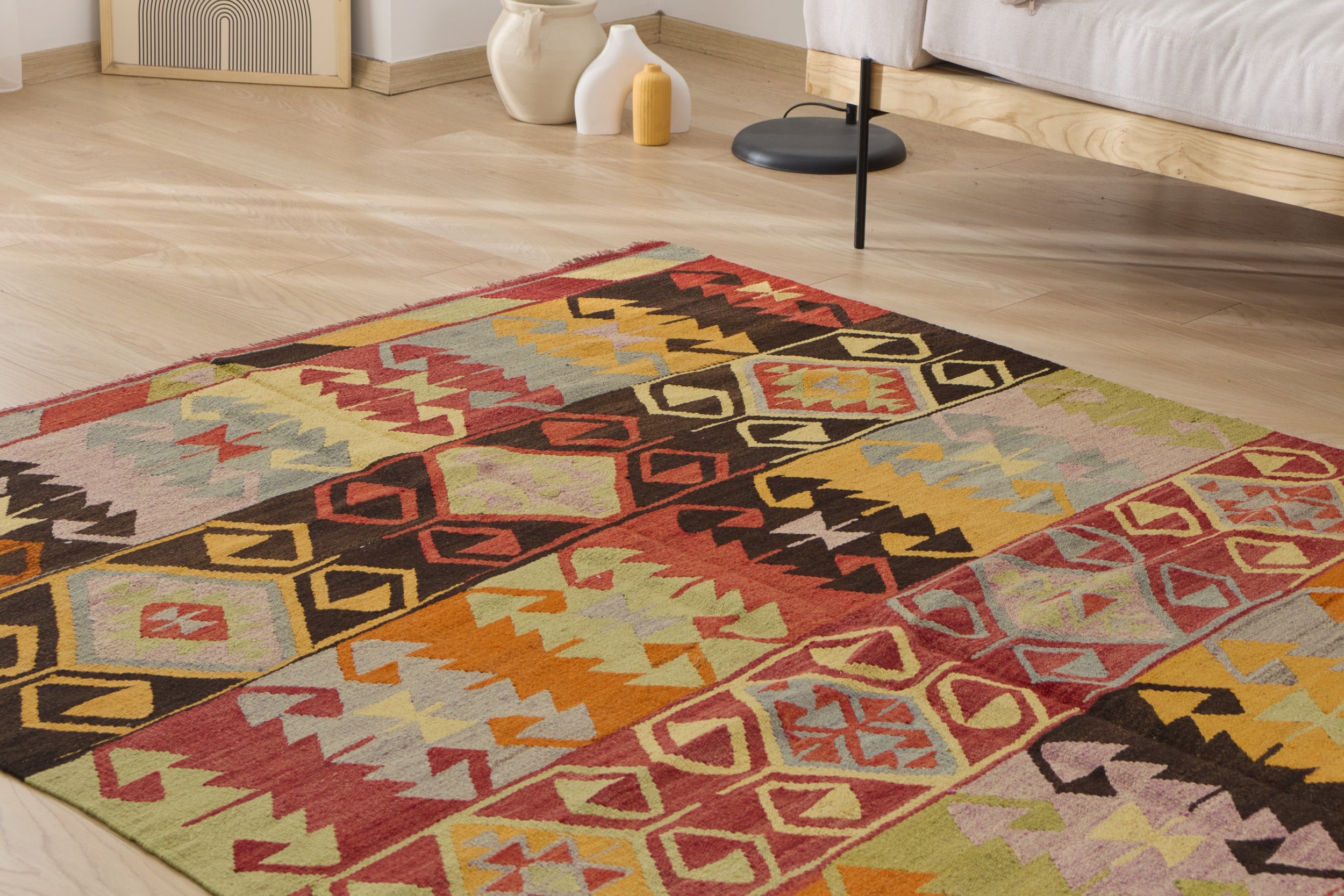 Afton: A unique Turkish carpet with vibrant multi-color tones. | Kuden Rugs